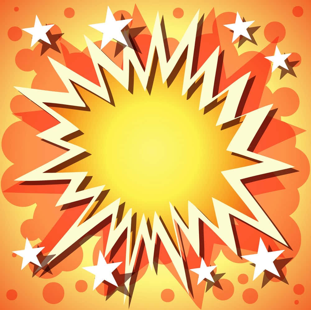Vector Comic Stars And Explosion Background