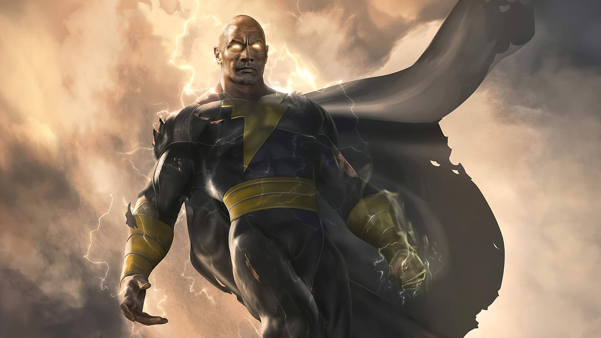 Flygende Black Adam Bakgrunnsbildet