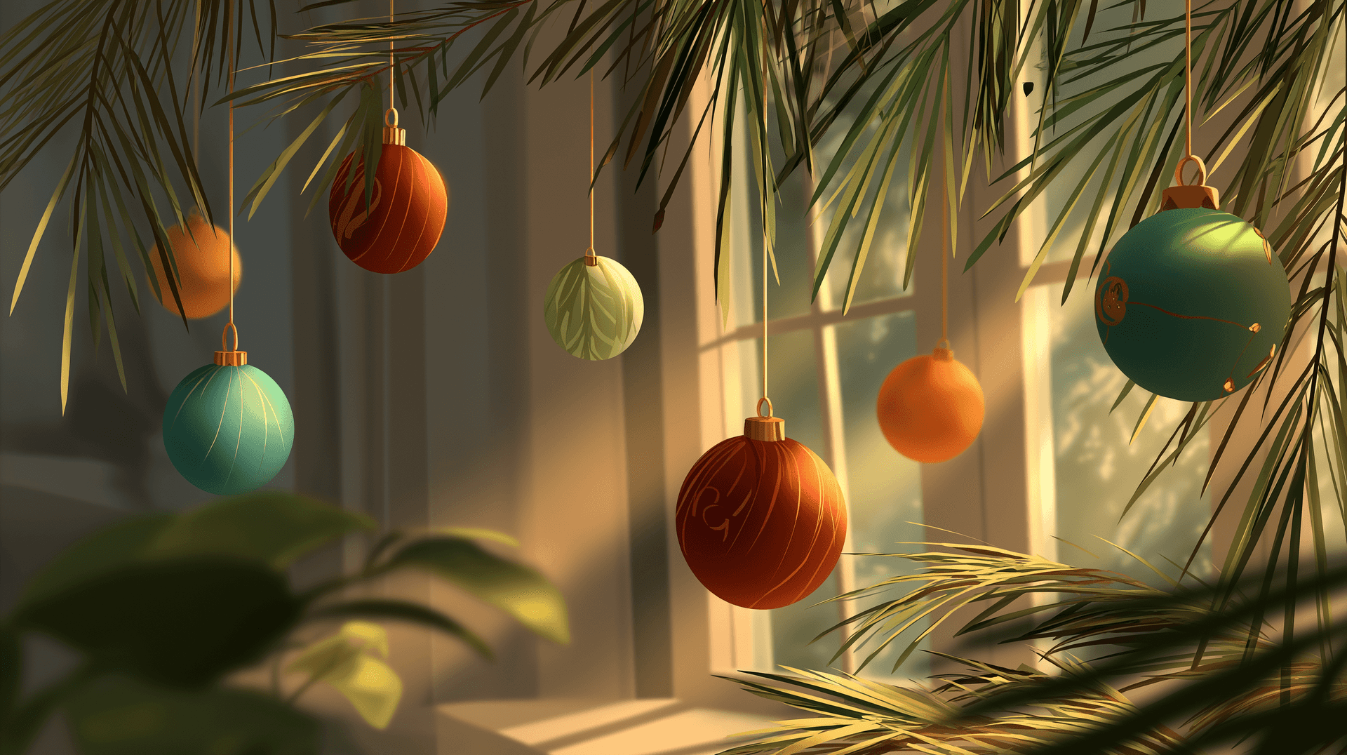 Forest Holiday Glow Wallpaper