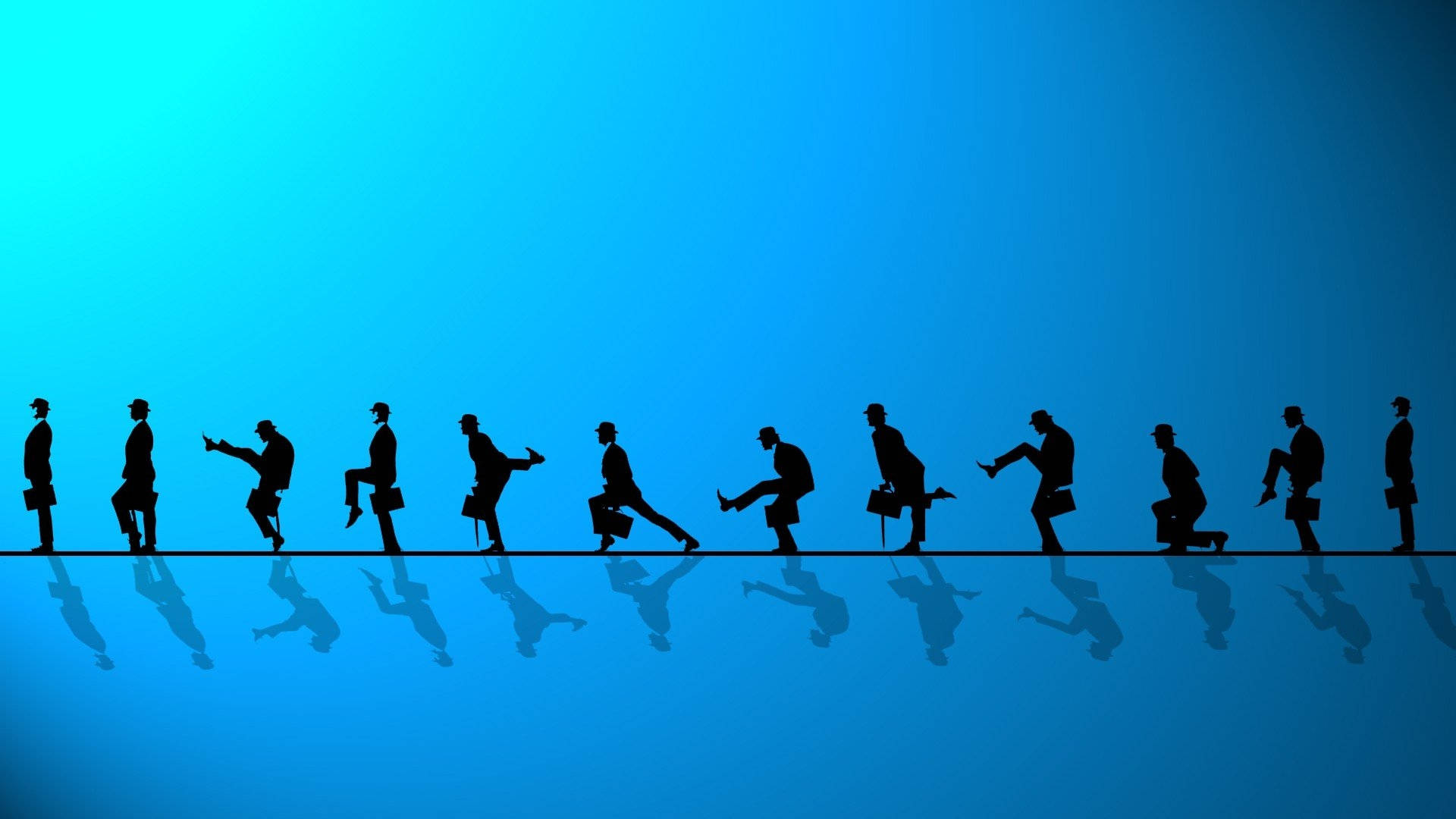 Roligblå Företags- Eller Mobilbakgrund. Wallpaper