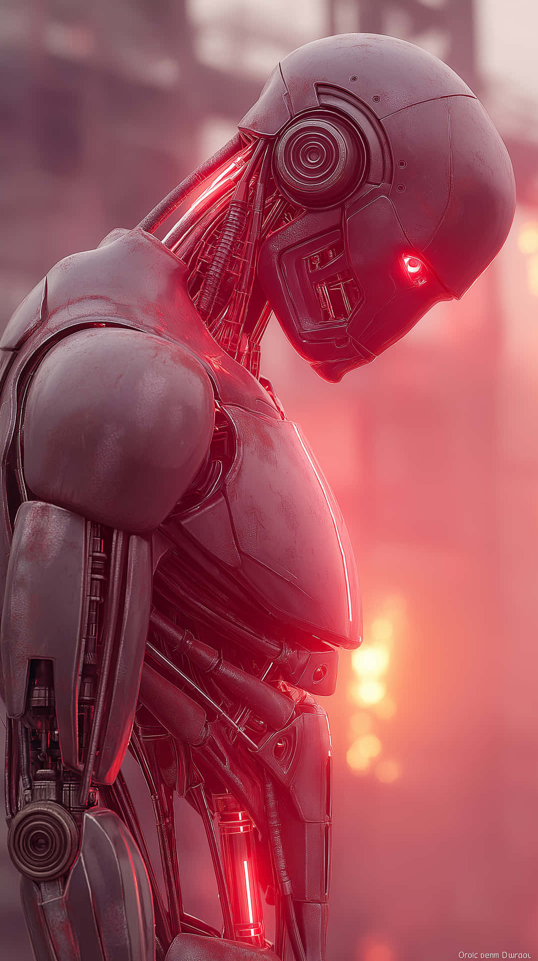 Futuristic Humanoid Robot Wallpaper