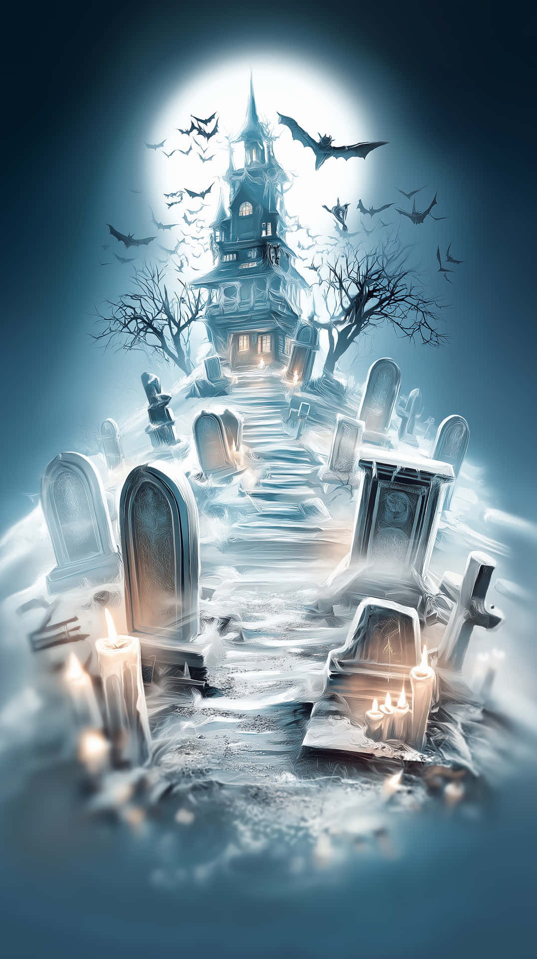 Ghostly Graveyard Wallpaper