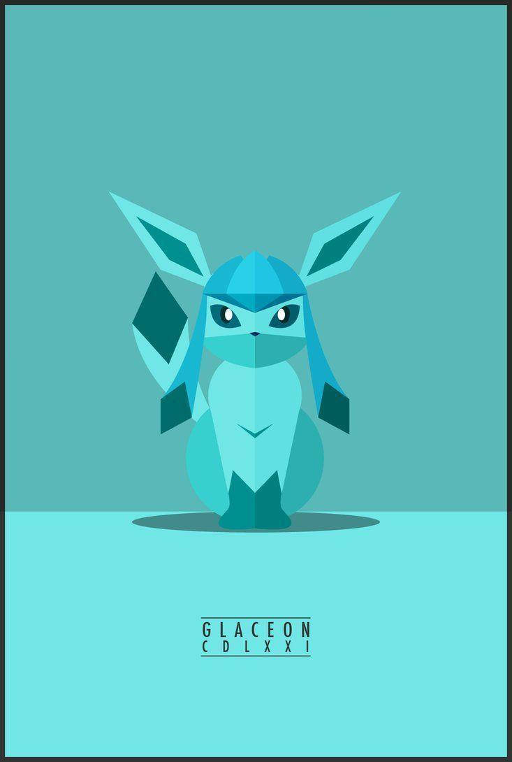 Skjønnheten Til Is-type Pokémon, Glaceon Bakgrunnsbildet