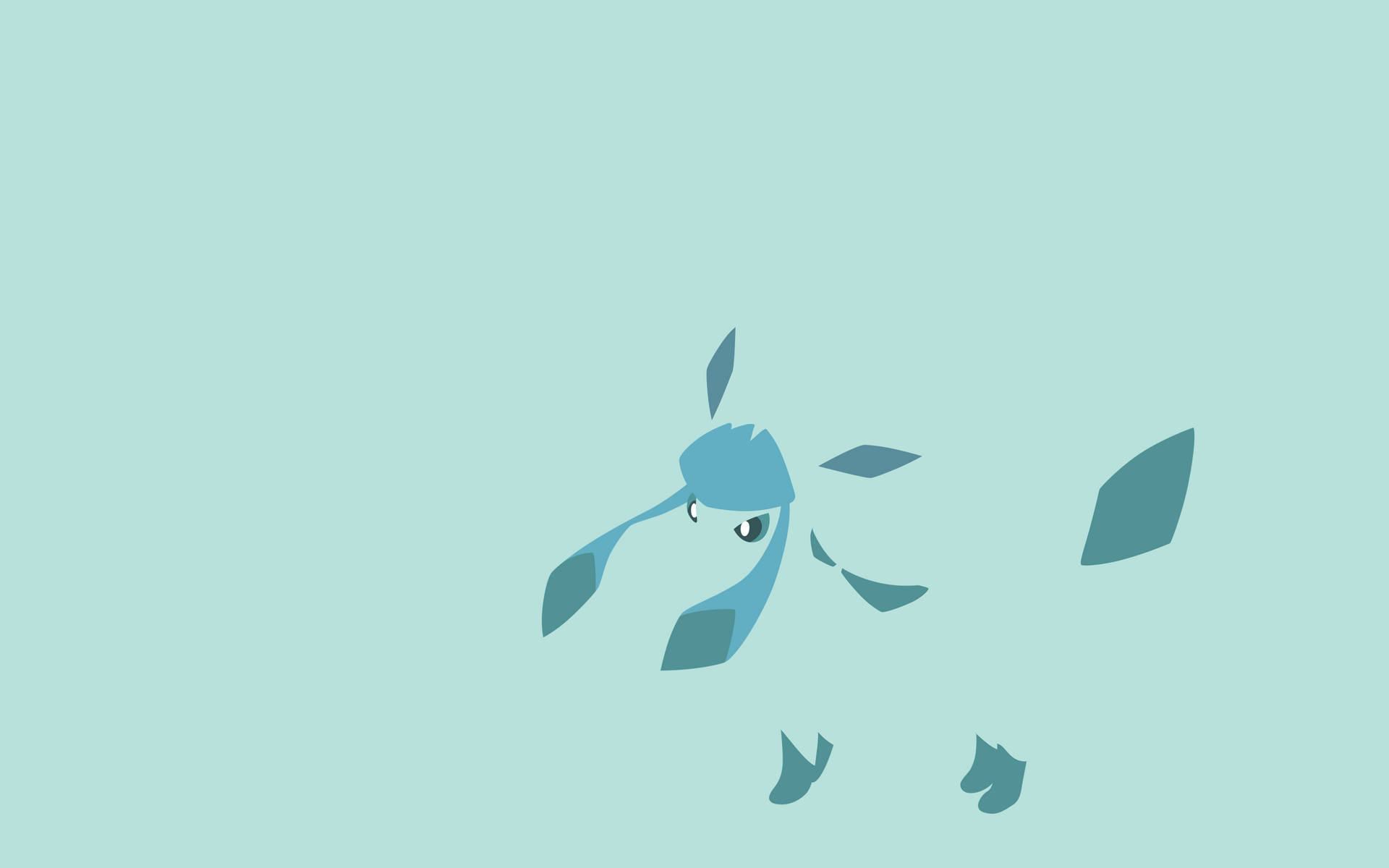 Glaceon Minimalistisk Kunst Bakgrunnsbildet