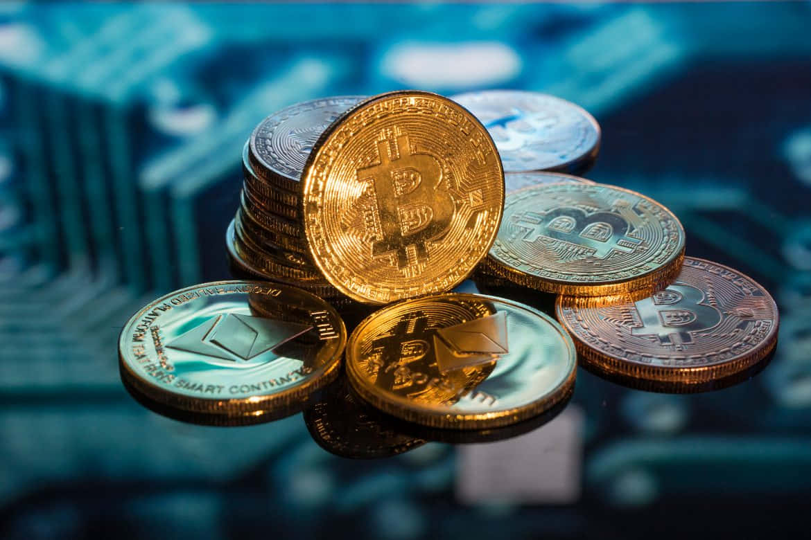 Monetecripto D'oro Sfondo