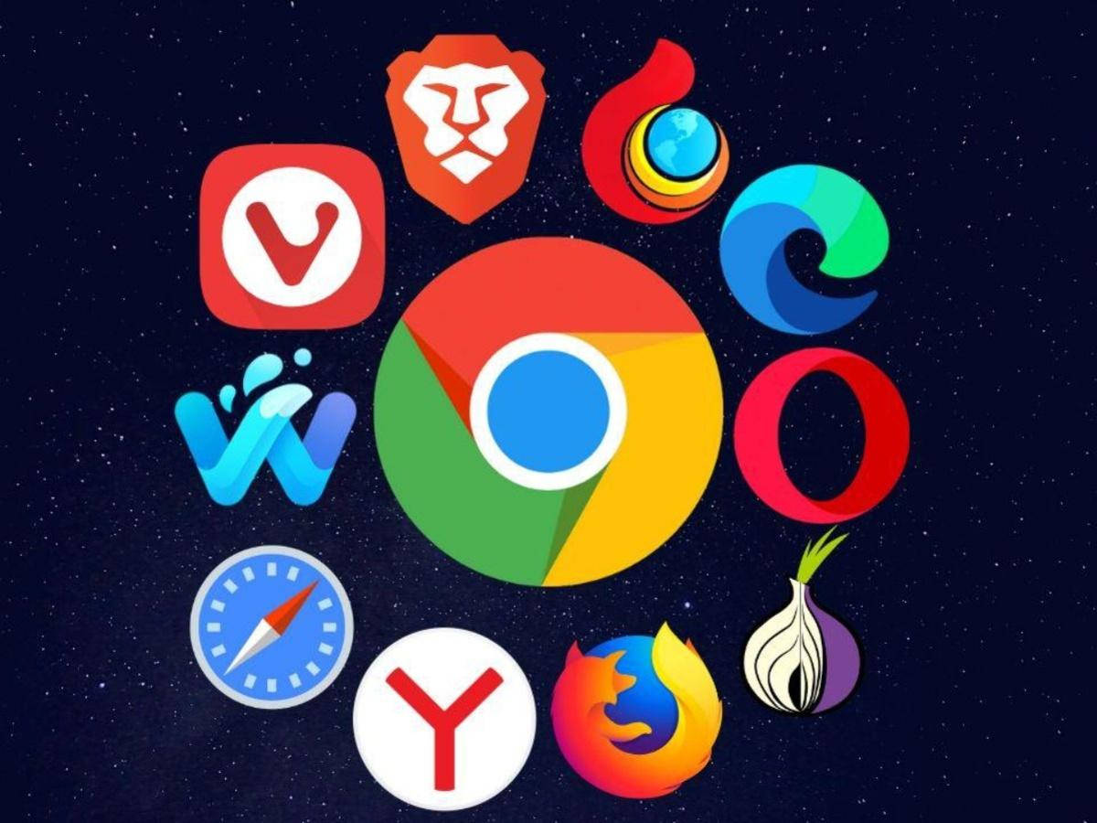 Googlebrowser In Der Mitte Wallpaper