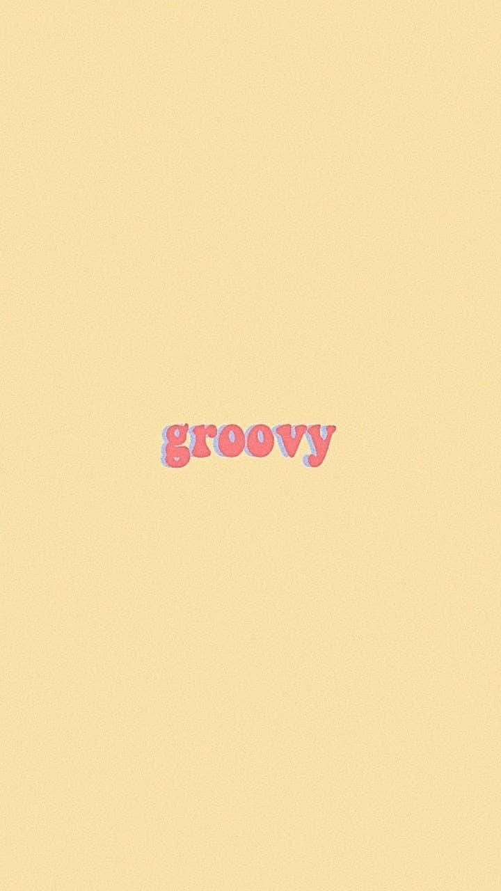 Minimalist Pink Groovy Portrait Typography Wallpaper