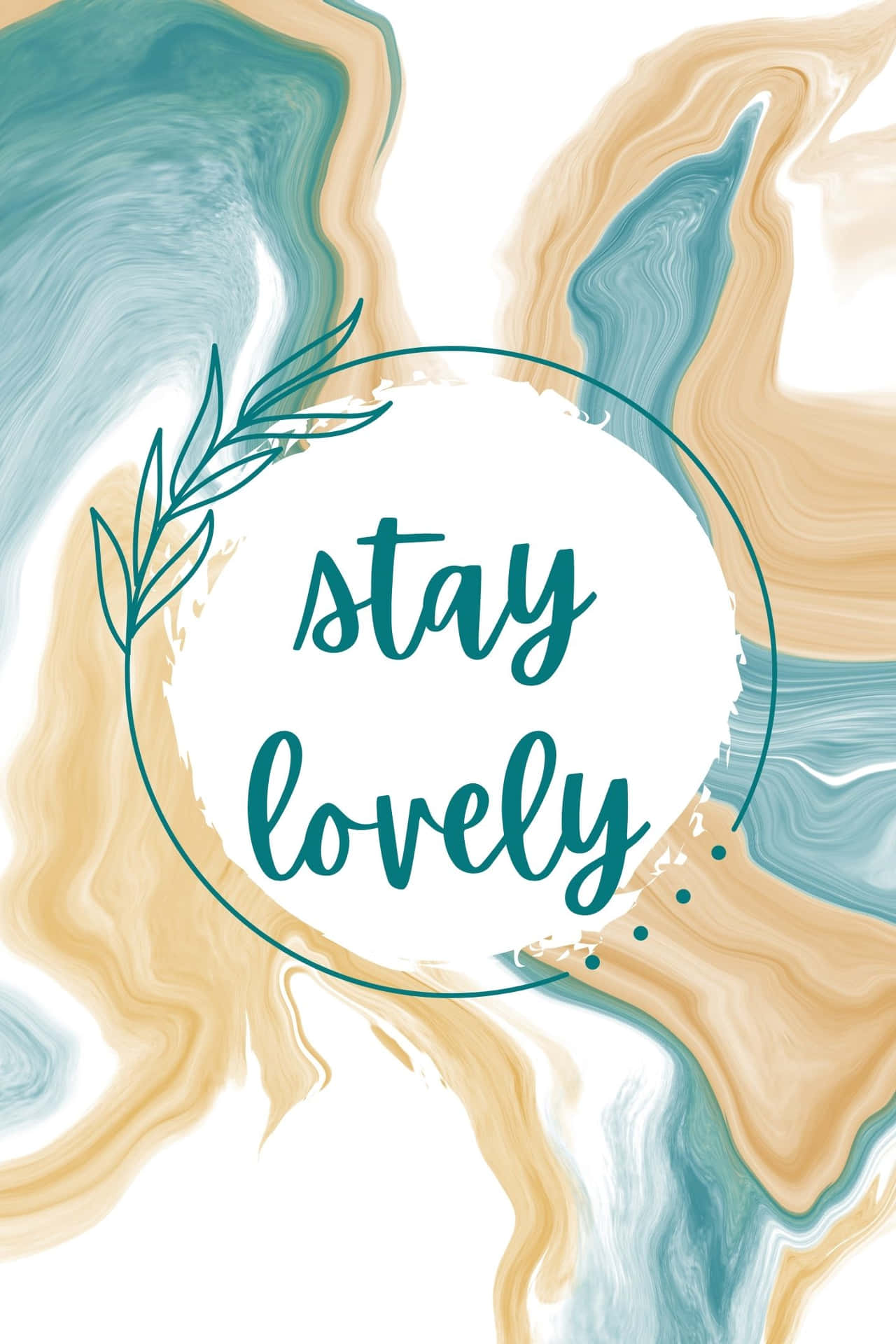 Stay Lovely Quote HD Marble Background