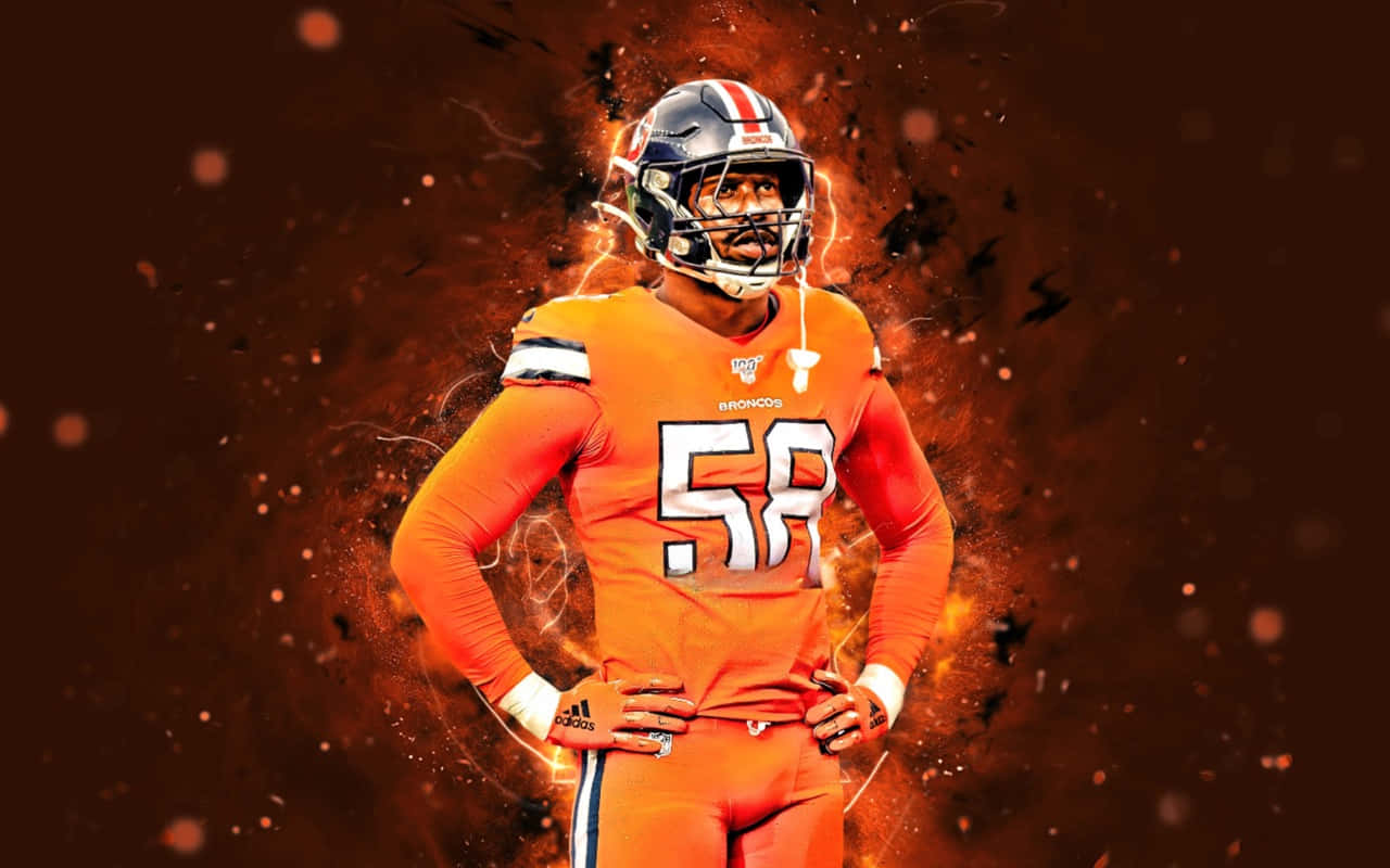 Intense Linebacker In Action Wallpaper