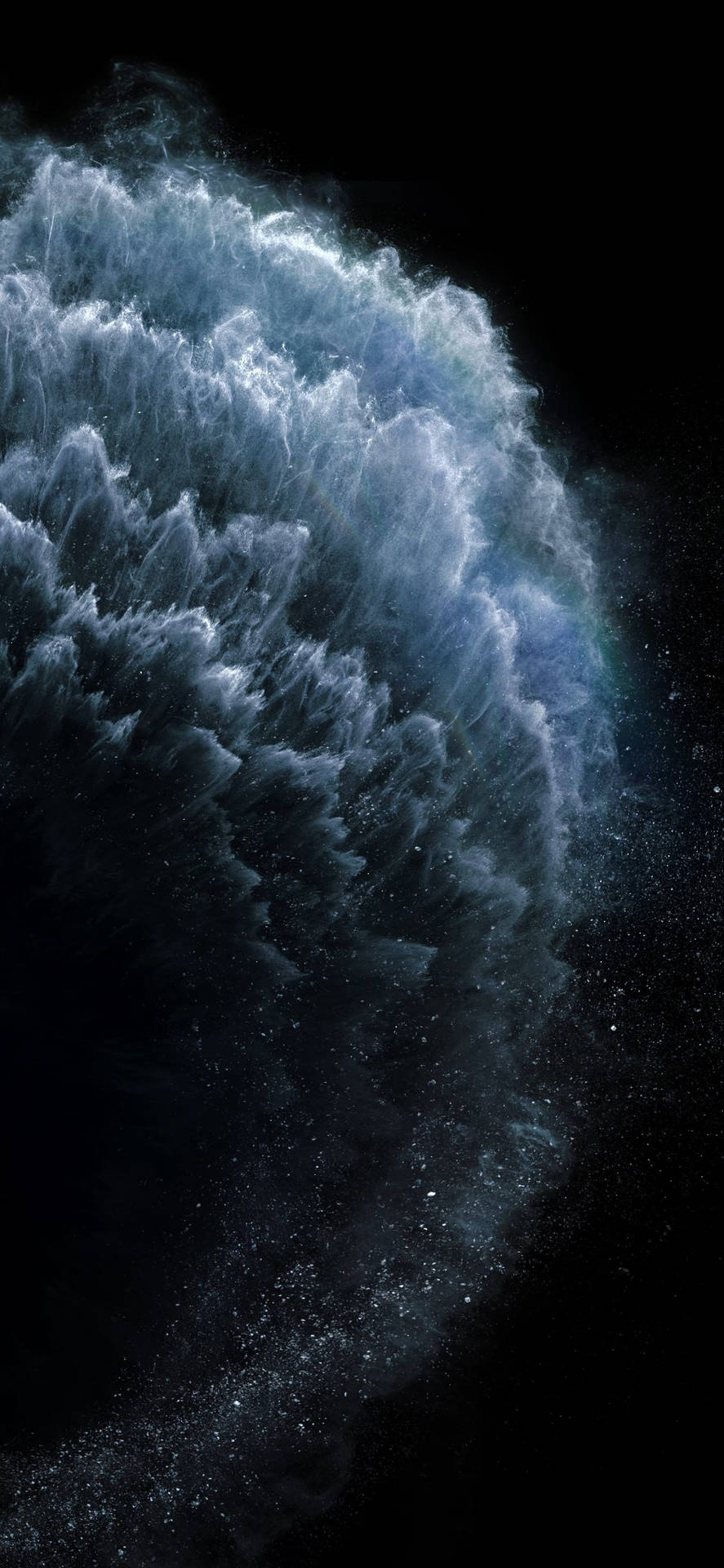 Enjoy the beautiful waves of the ocean with the new iPhone 11 in white. Wallpaper