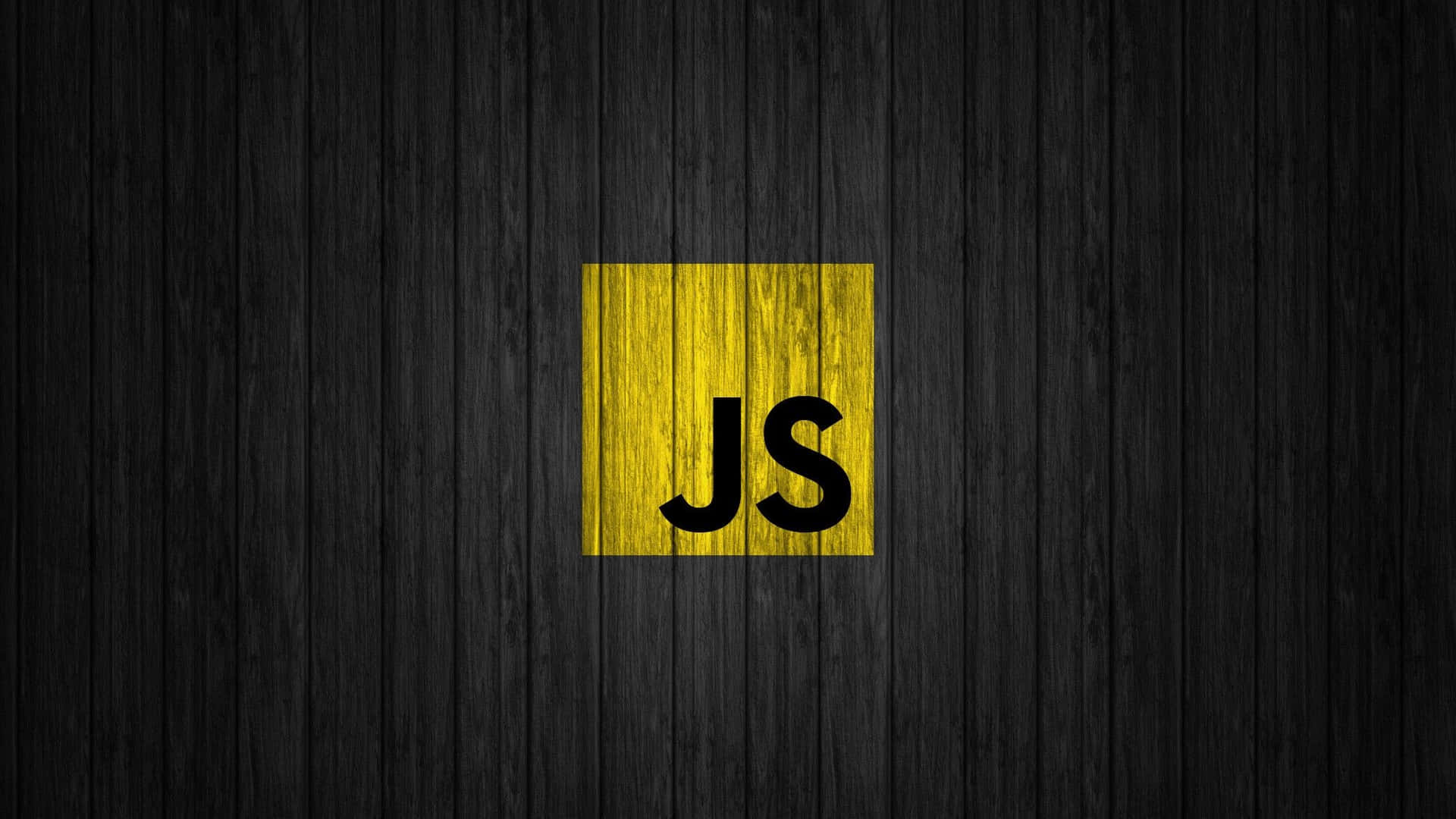 Logo Java Script Di Latar Belakang Kayu Gelap Wallpaper