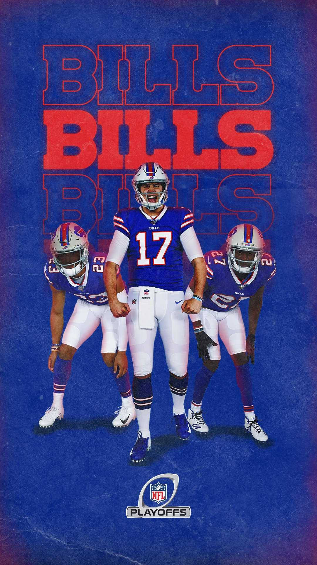 Josh Allen In Action during the 2020 NFL Playoffs Wallpaper