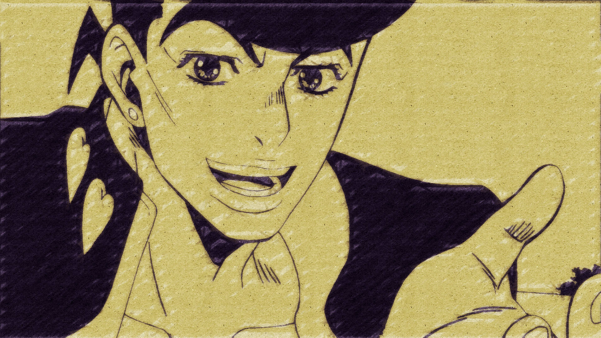 Josuke Anime Klassisk Tegneserie Strip Bakgrunnsbildet