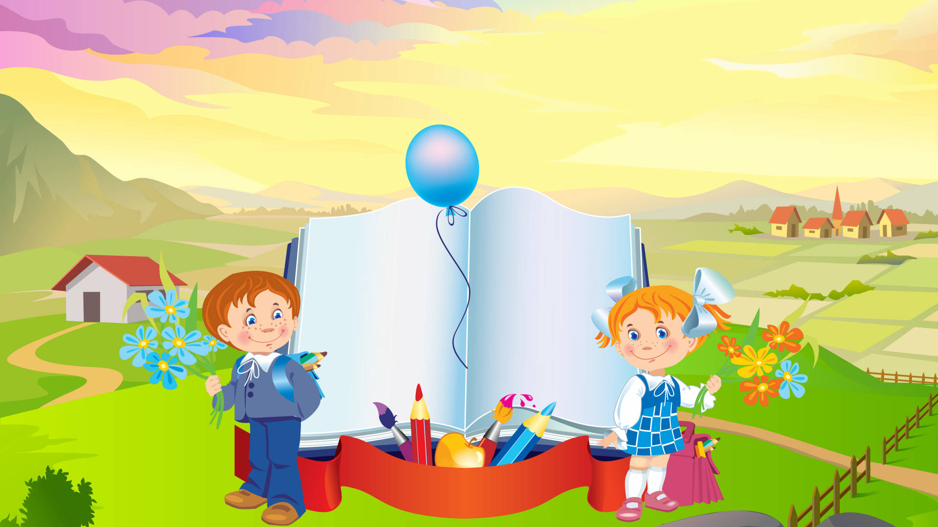 Børn Learning Bøger Wallpaper