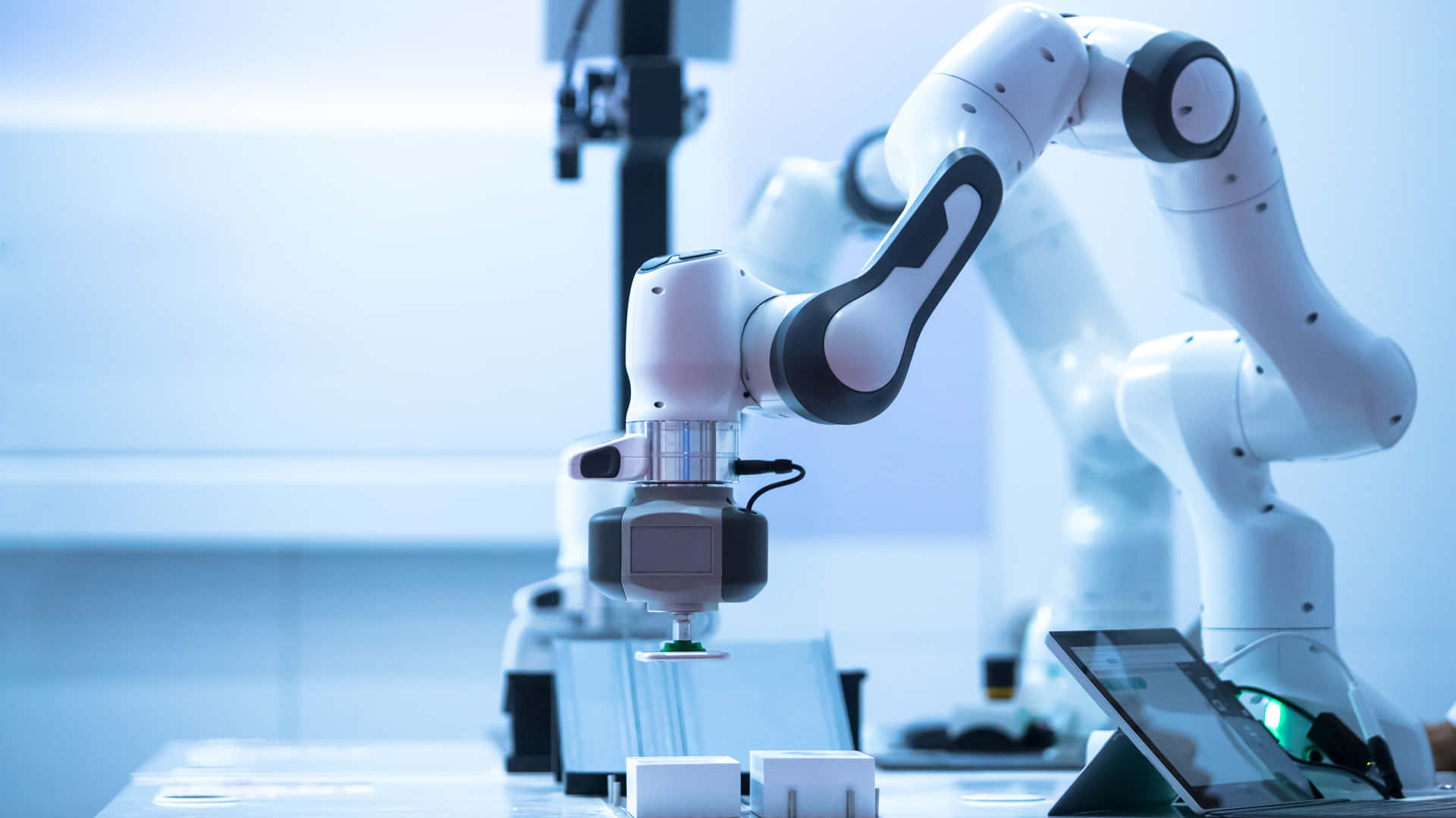 Laboratorium Robot Hand Achtergrond