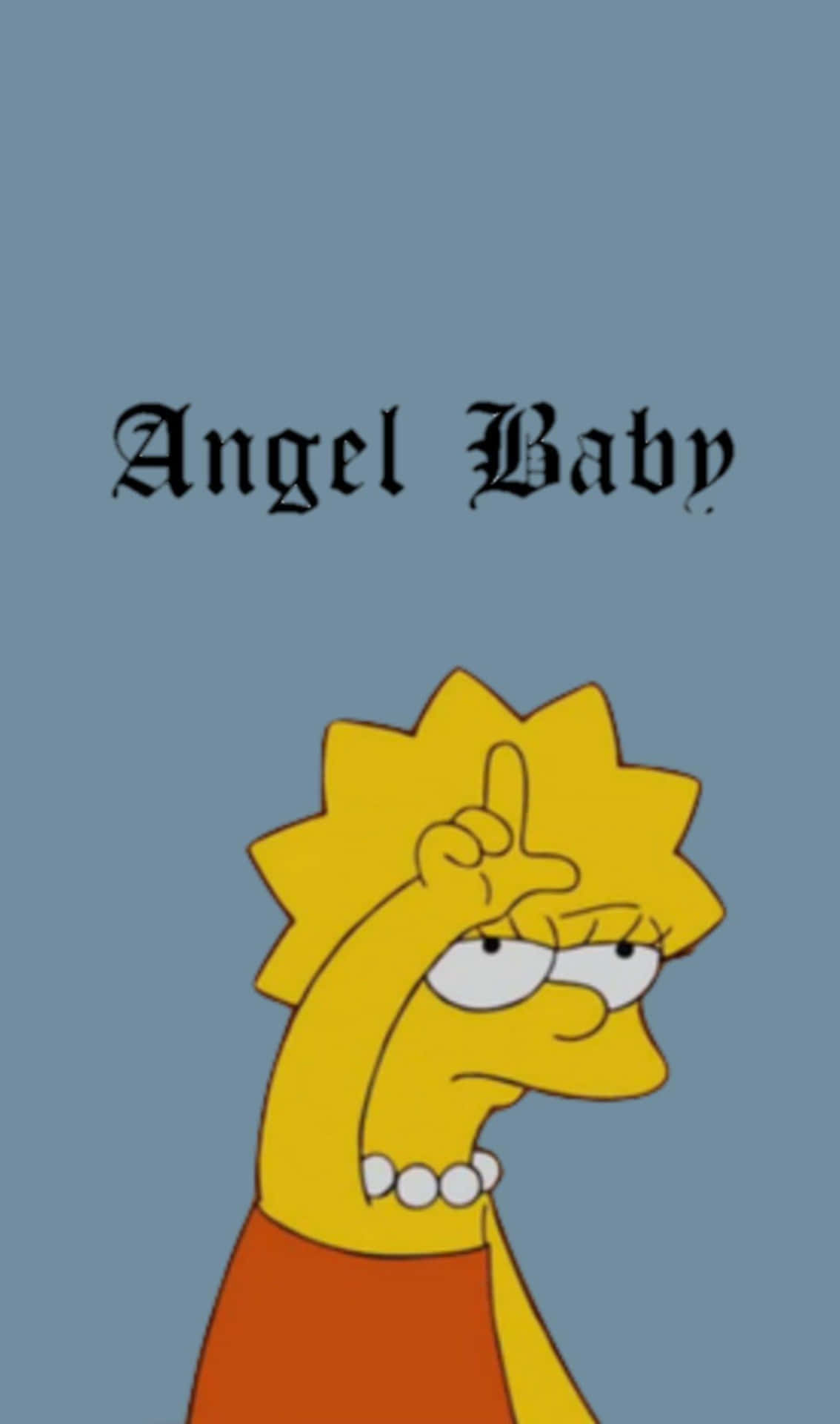 Lisasimpson Anjo Bebê Estético Papel de Parede