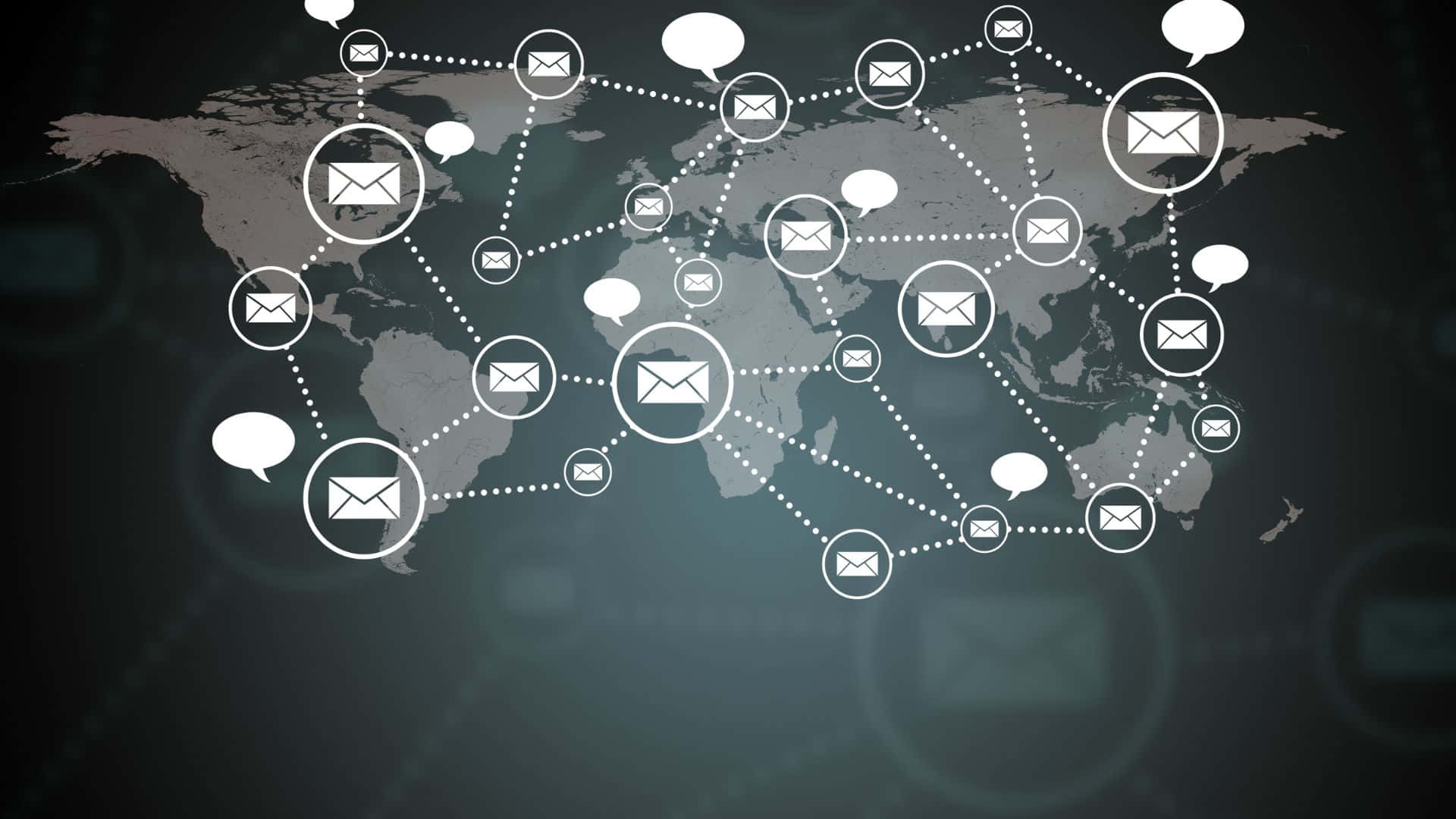 Artistic Black And White Communication World Map Background