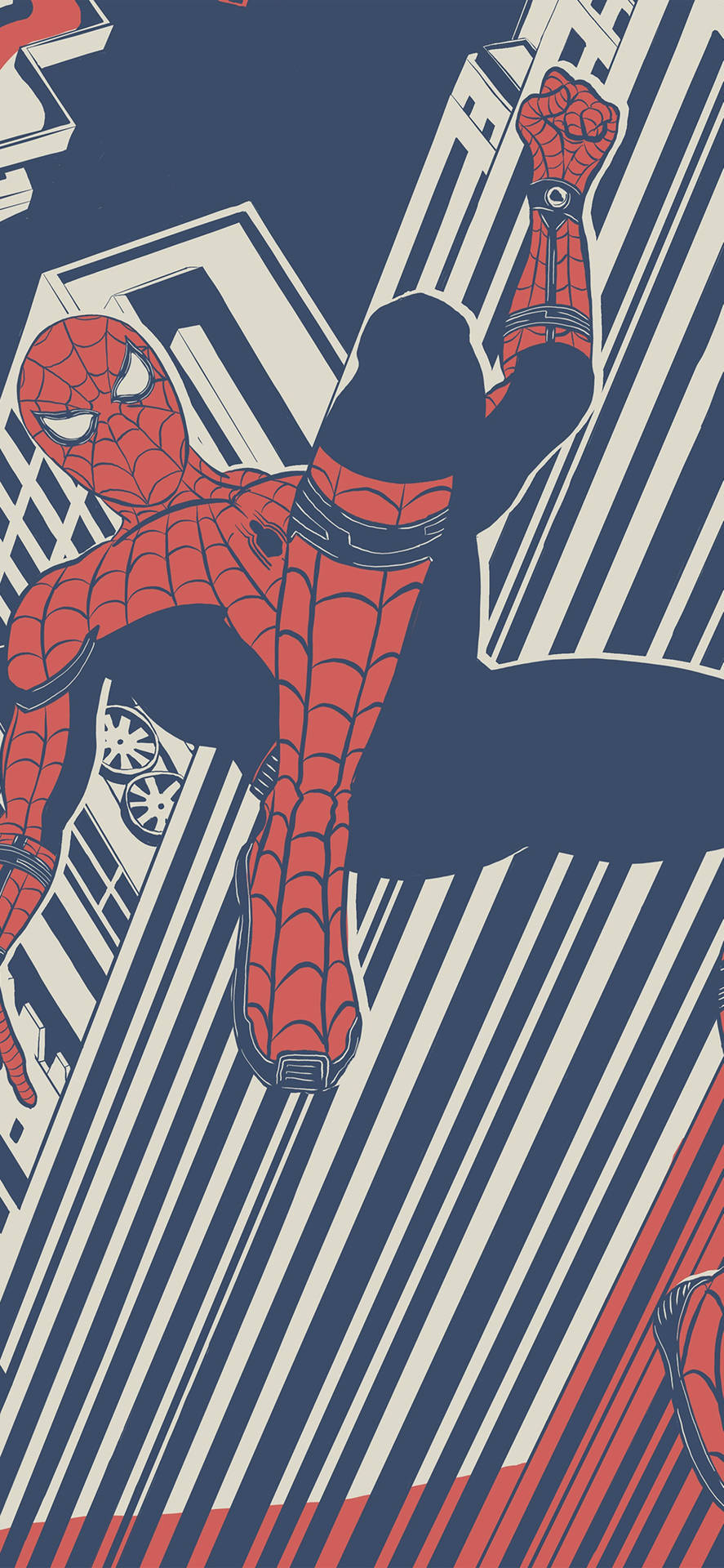Marvel4k Teléfono Spider-man Rojo Azul Blanco Fondo de pantalla