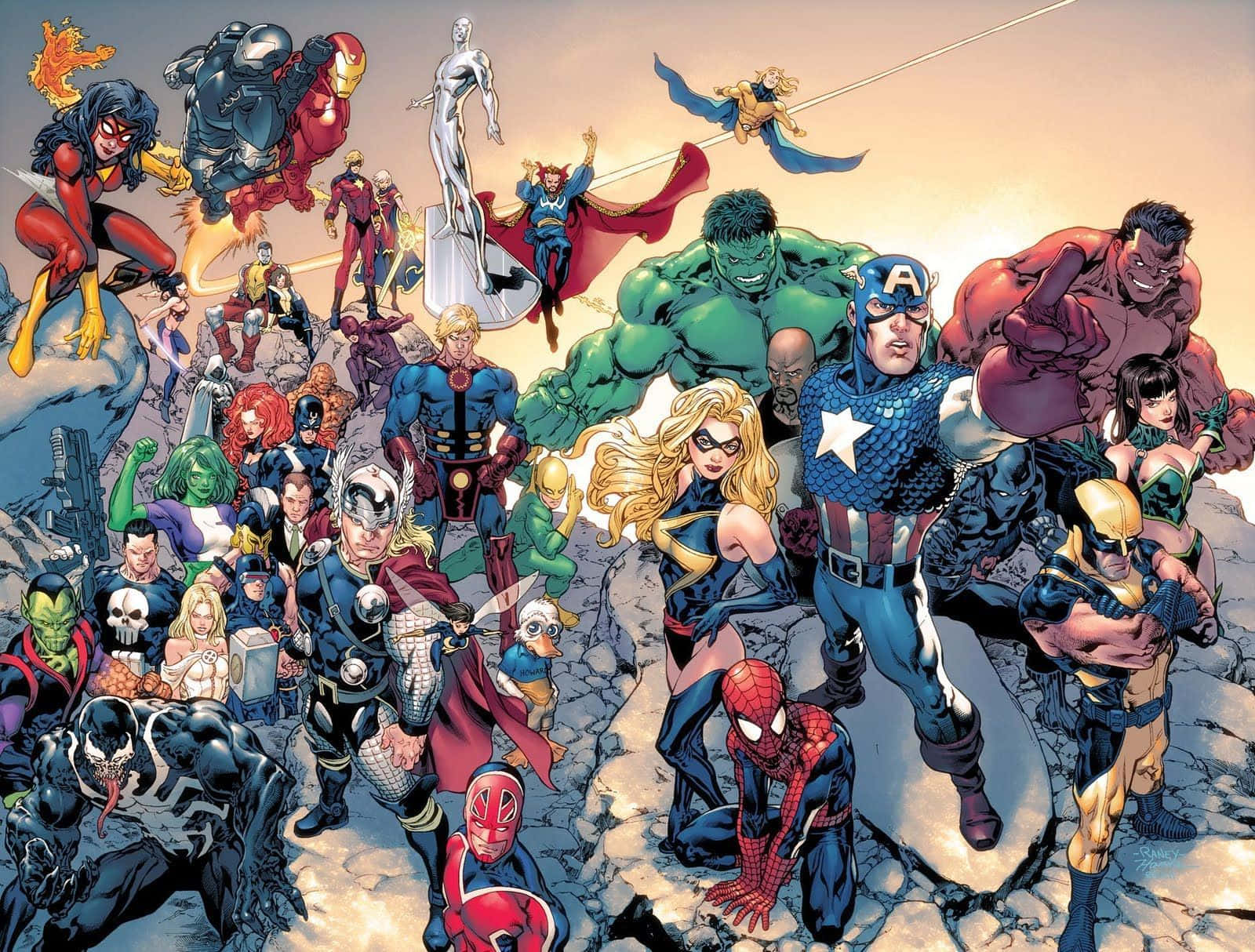 Cómicde Marvel Los Vengadores Fondo de pantalla