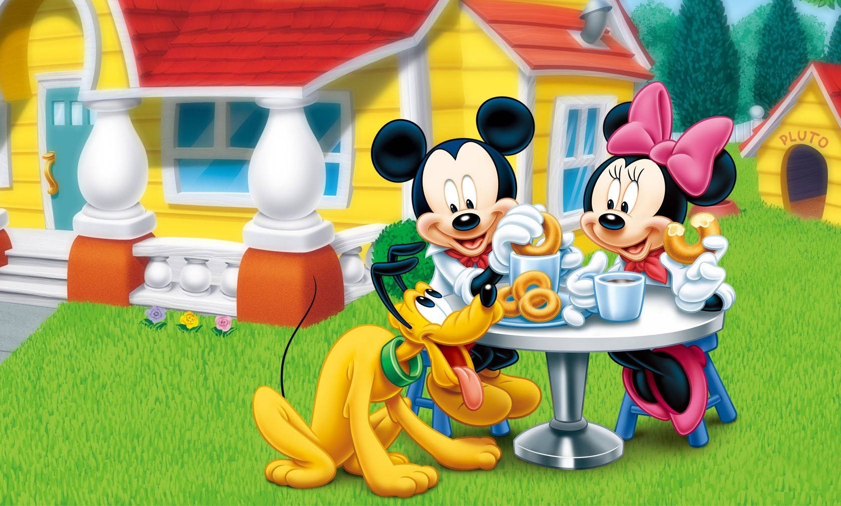 Mickeymouse Clubhaus Minnie Pluto. Wallpaper