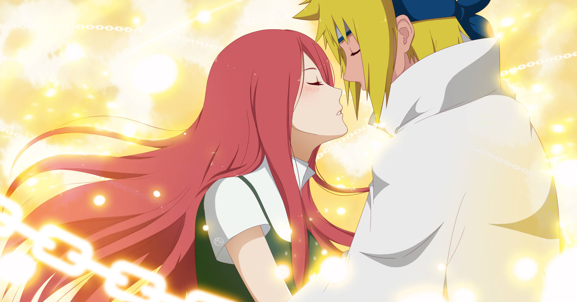 Minato Og Kushina Par Naruto Ipad Bakgrunnsbildet