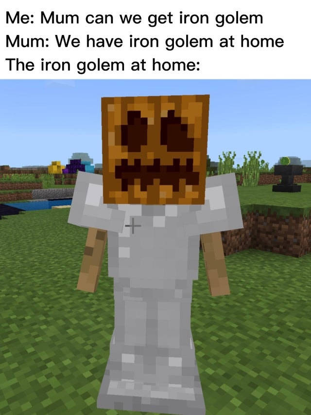 Minecraft Meme Iron Golem Wallpaper