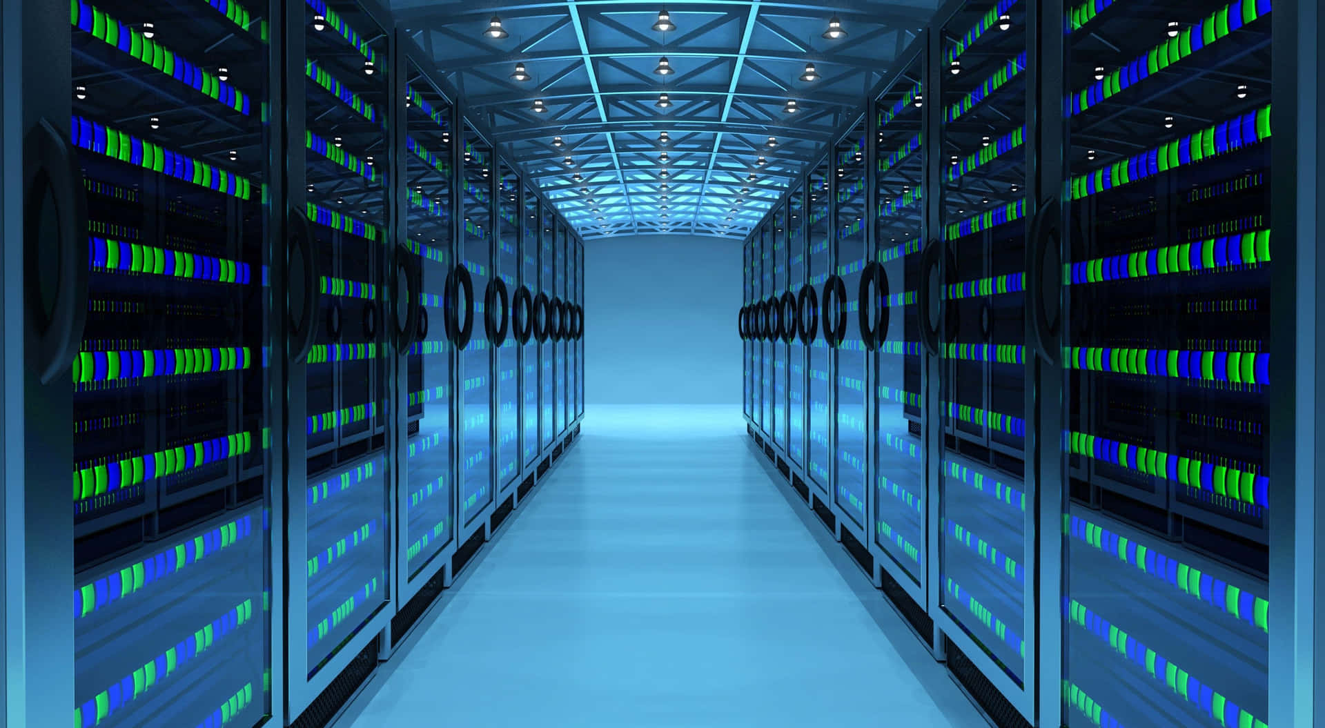 Ruang Server Pusat Data Modern Wallpaper