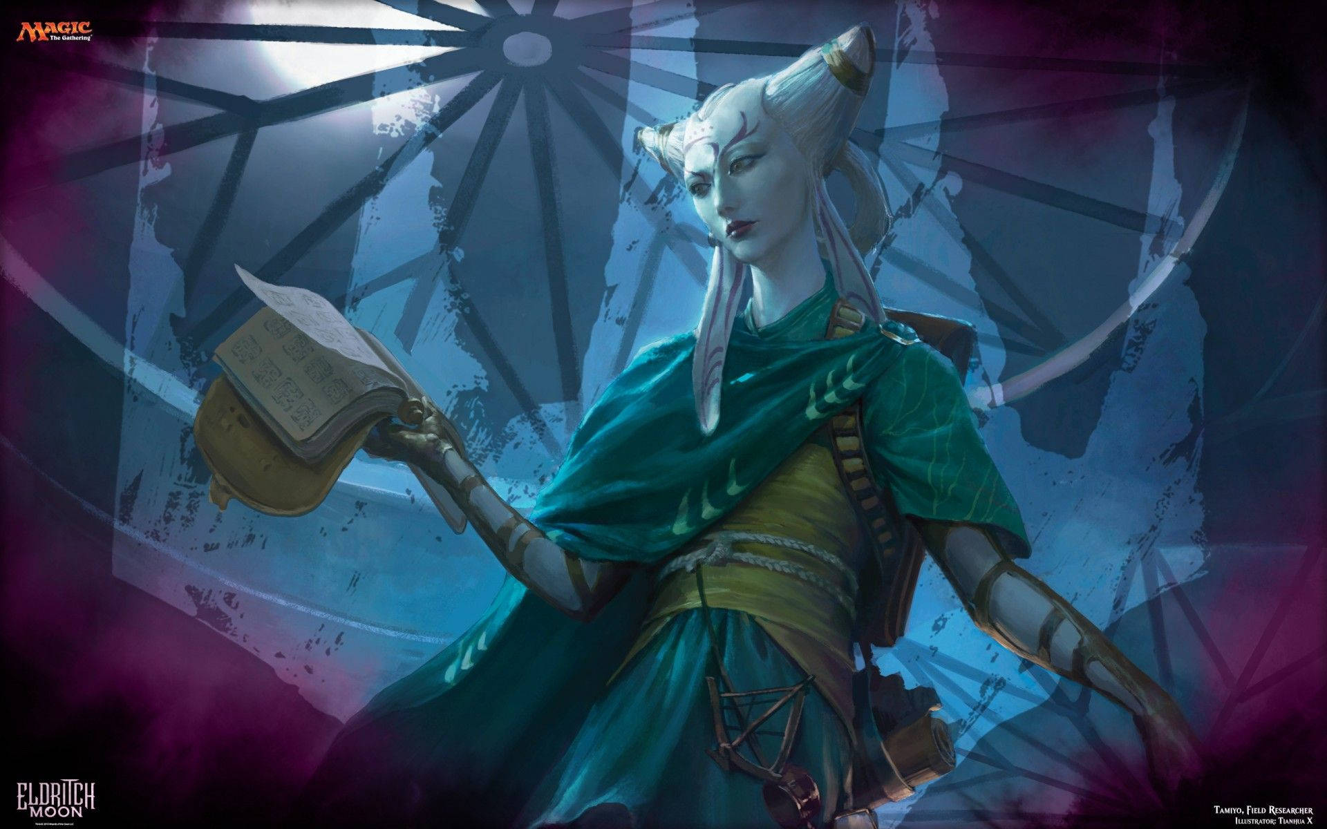 The beauty of Ravnica's full moon rising Wallpaper