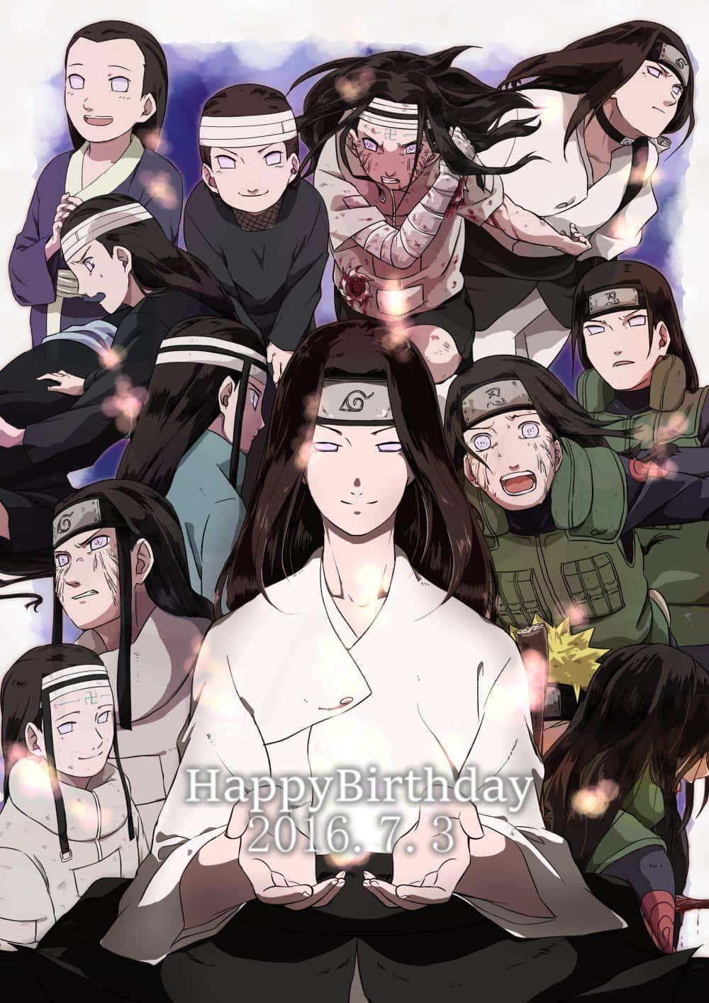 Morsom Neji Hyuga Collage Bakgrunnsbildet