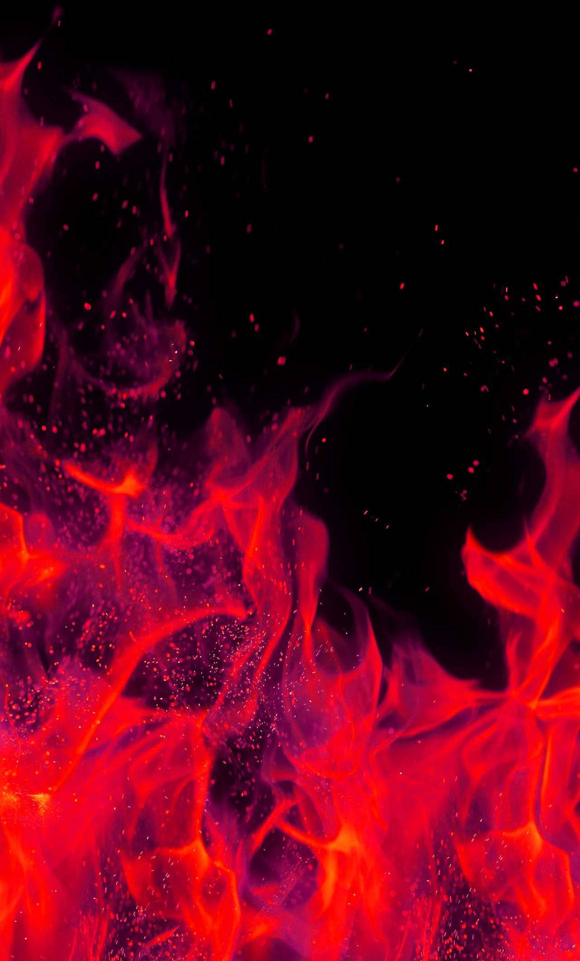 Pastel Red Fire In The Dark Wallpaper
