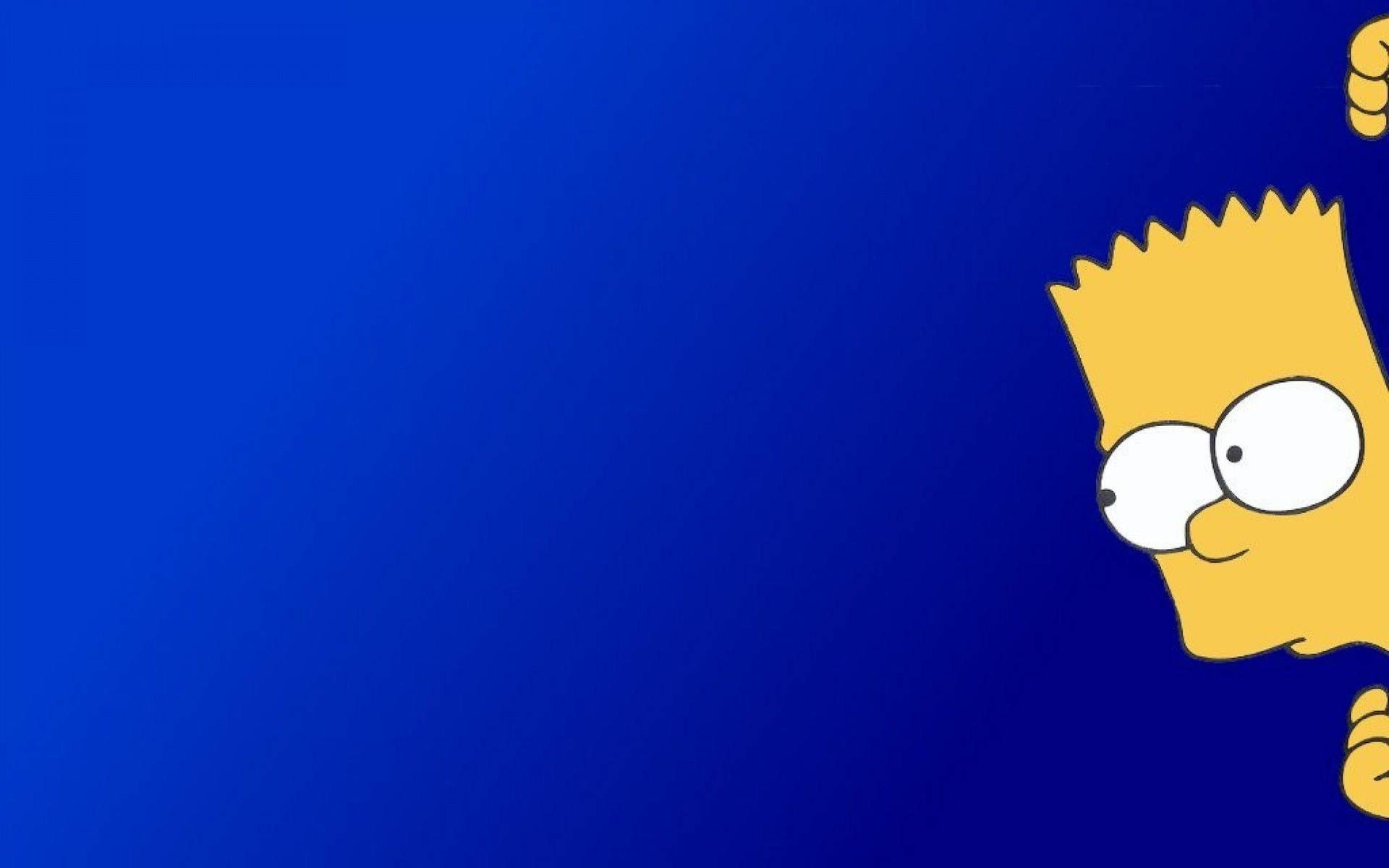 Kigger Bart Fra The Simpsons Wallpaper
