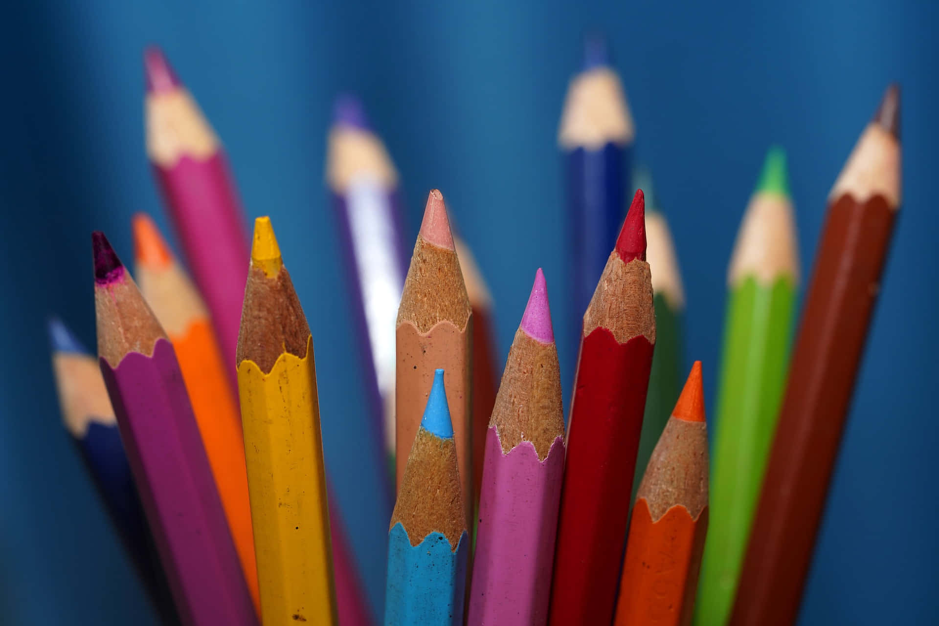 A Group Of Colored Pencils
