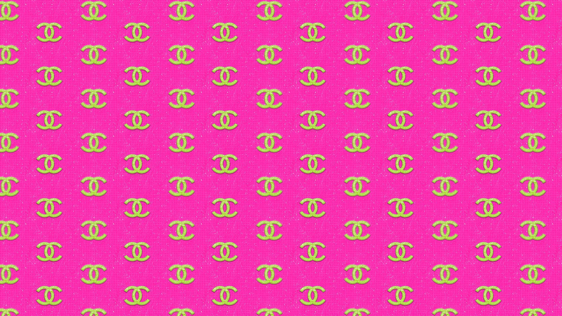 Pink And Yellow Chanel Logo Wallpaper