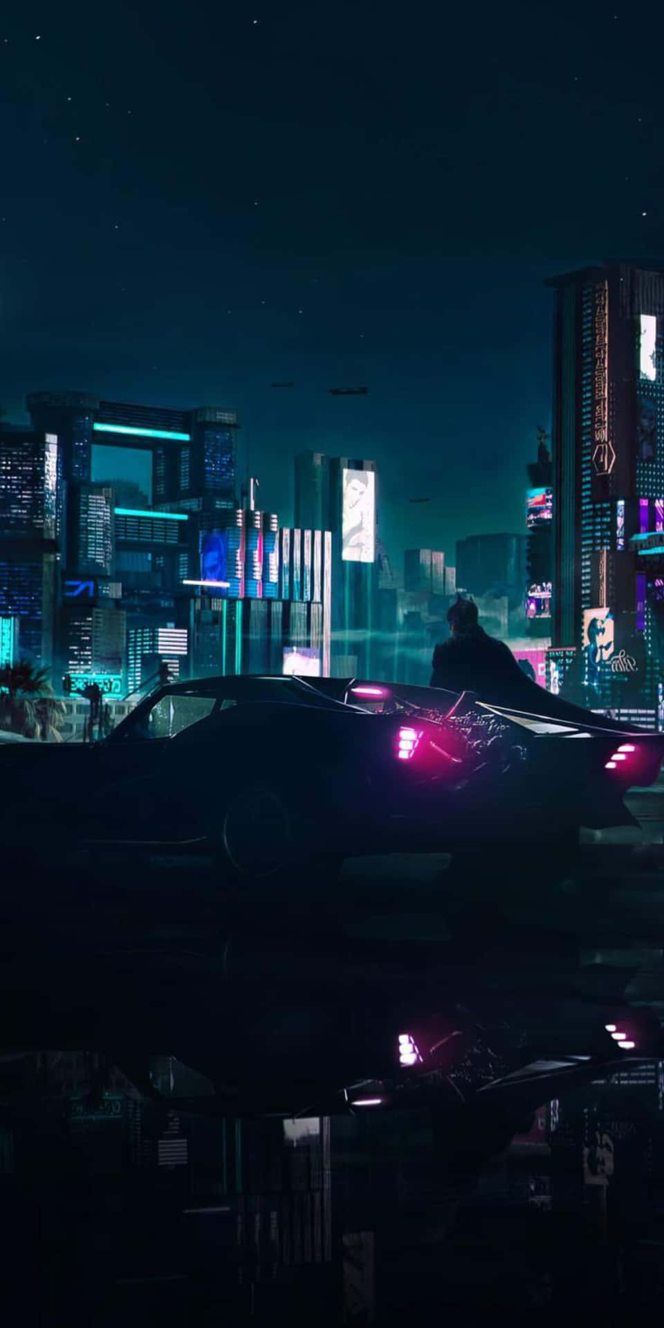 Rev up your walls with the classic DC Comics Batmobile from Pixel 3