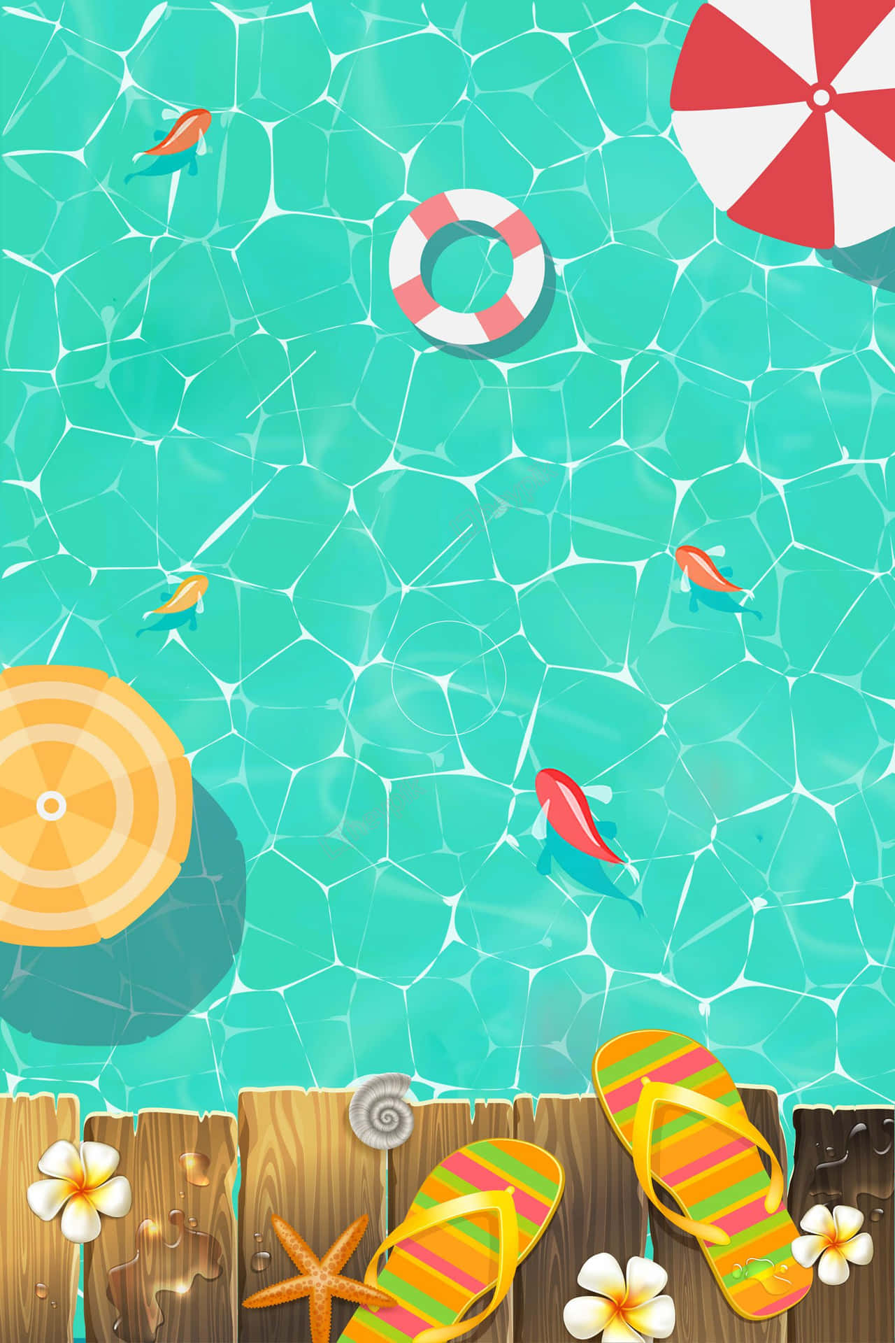 Impressive Vector Art Pool Party Background