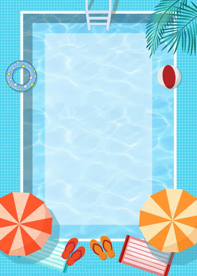 Digital Poster Pool Party Background