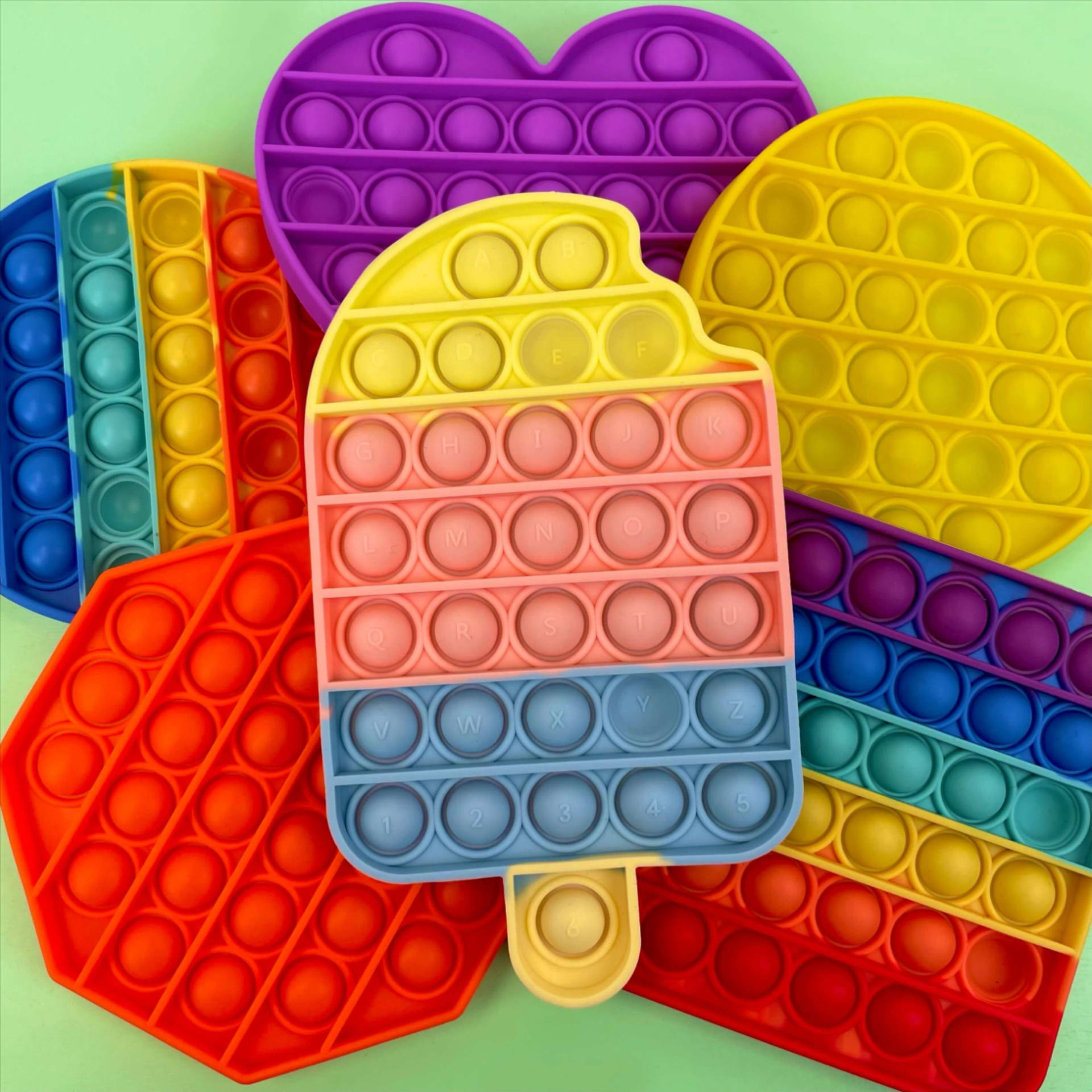 Popit Fidget Toys - Pop It-stressbollar Wallpaper
