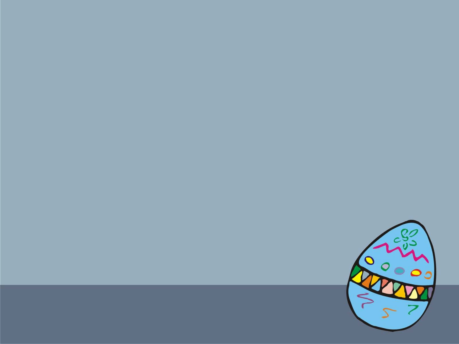 easter egg on a grey background