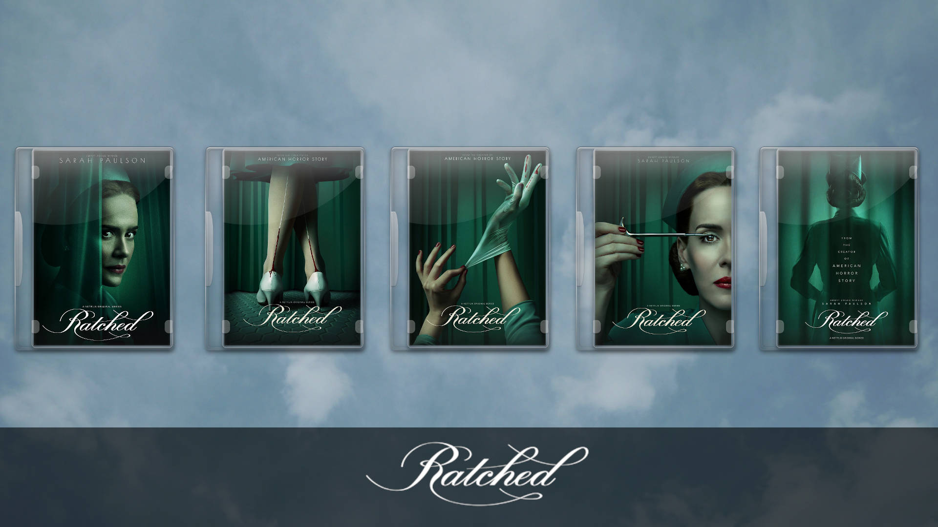 Conjuntode Iconos De Carpetas Para El Dvd De Ratched Fondo de pantalla