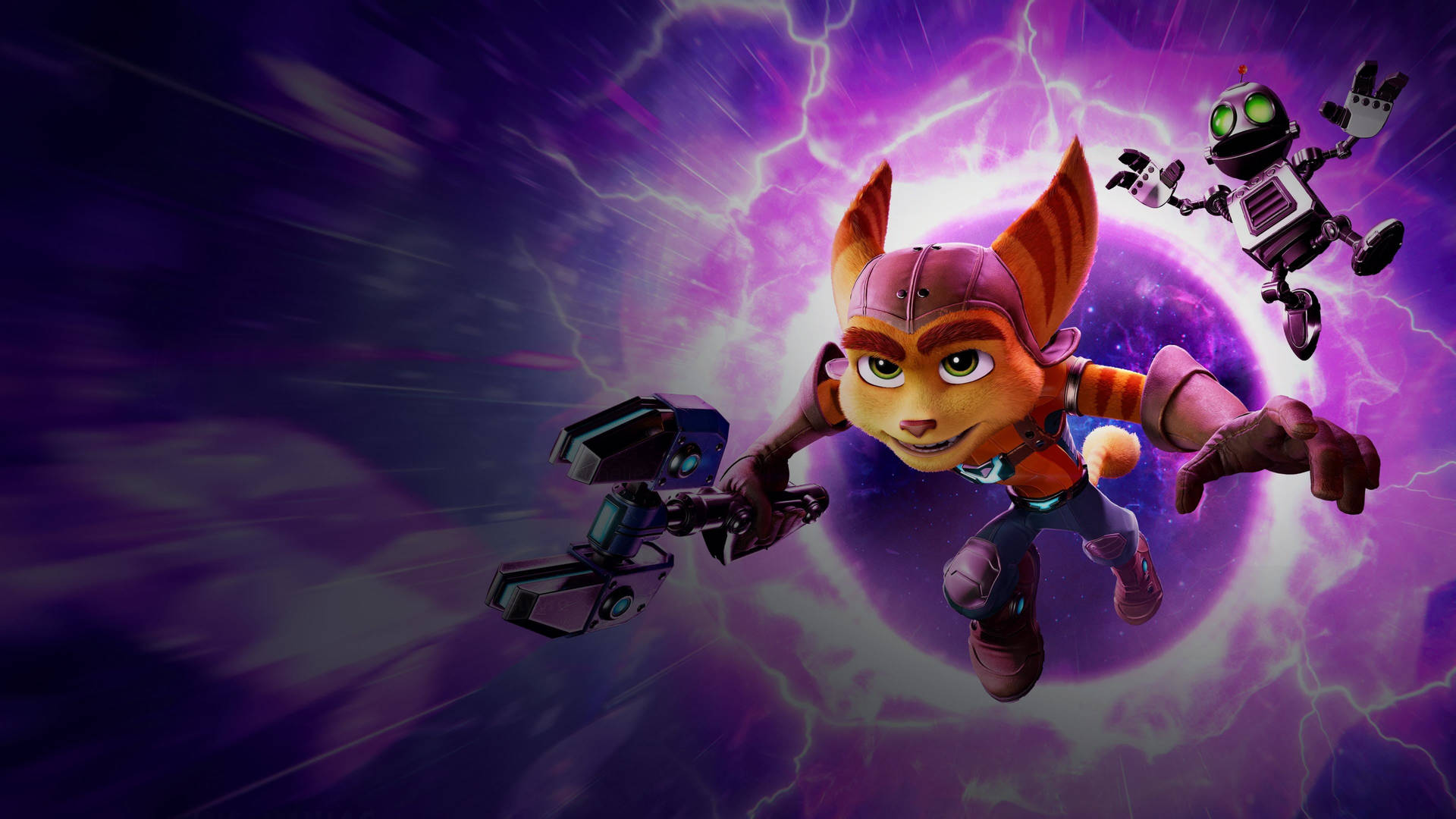 Lanzamientode Ratchet And Clank Rift Apart. Fondo de pantalla