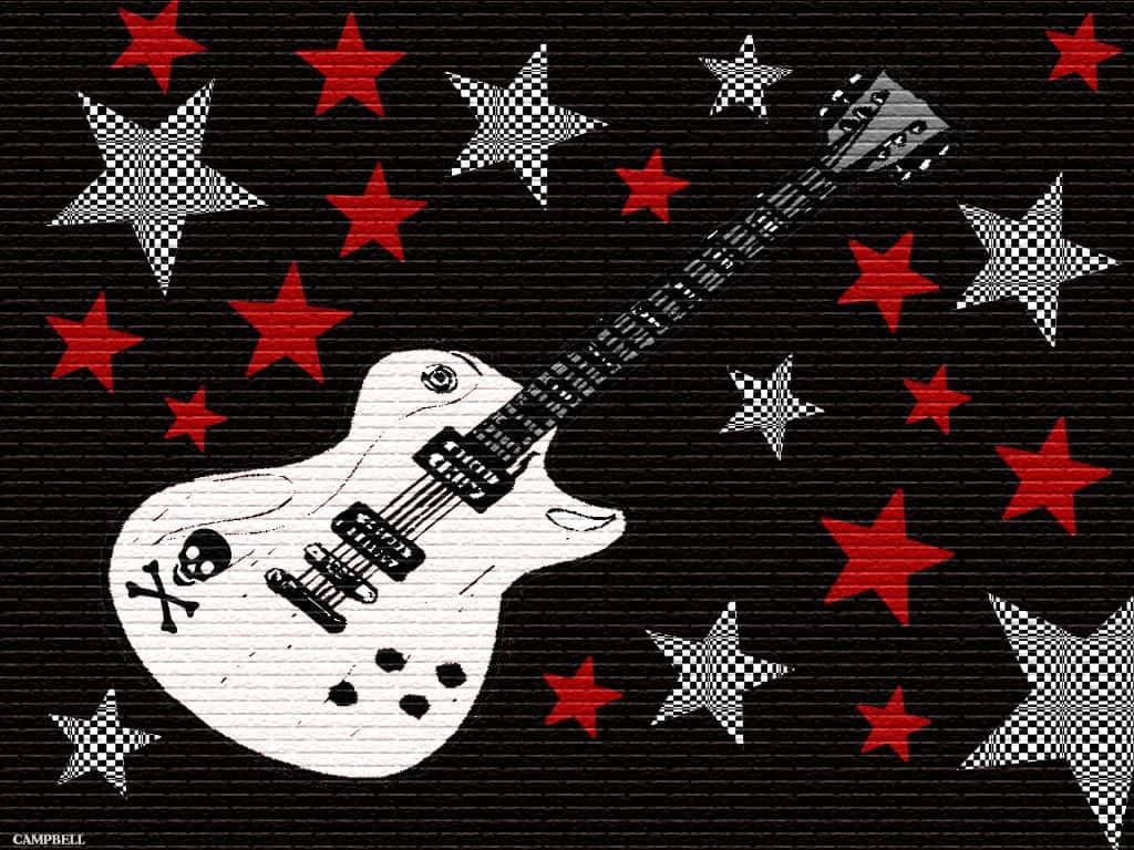 Rocksångarenselektriska Gitarr Wallpaper