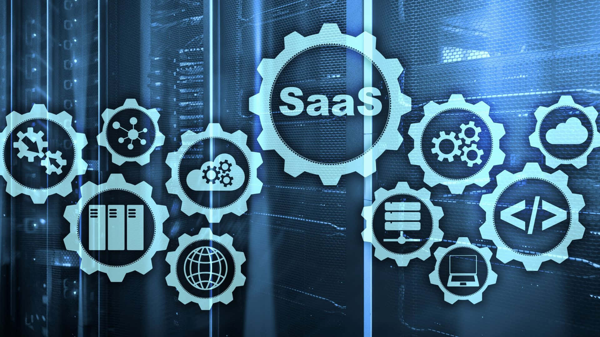 Saas Software Als Service Konzept Wallpaper