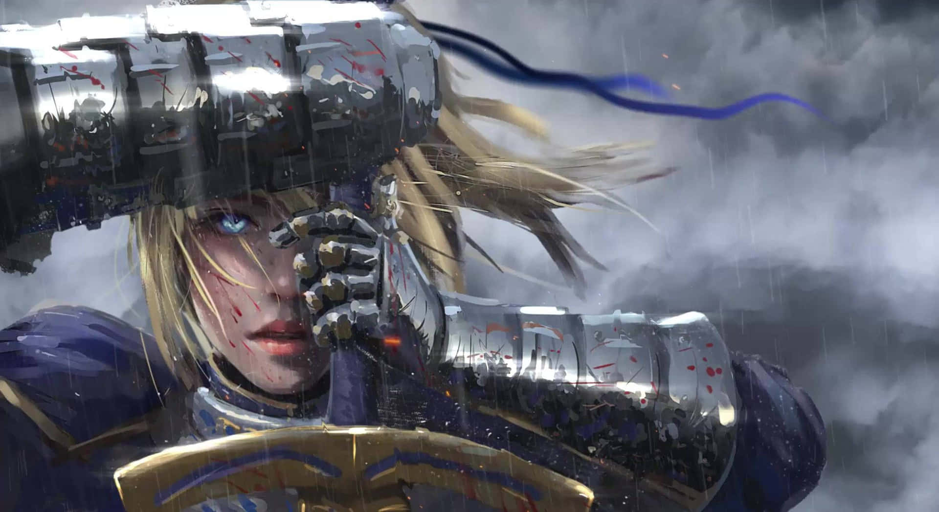 Semi-realistisk Saber Fate Stay Night Bakgrunnsbildet