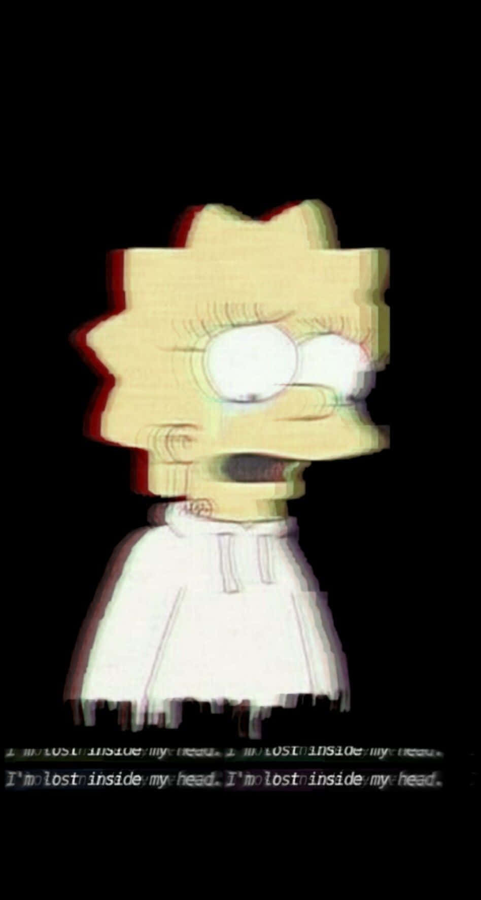 Verloren En Verdrietige Lisa Simpson Achtergrond