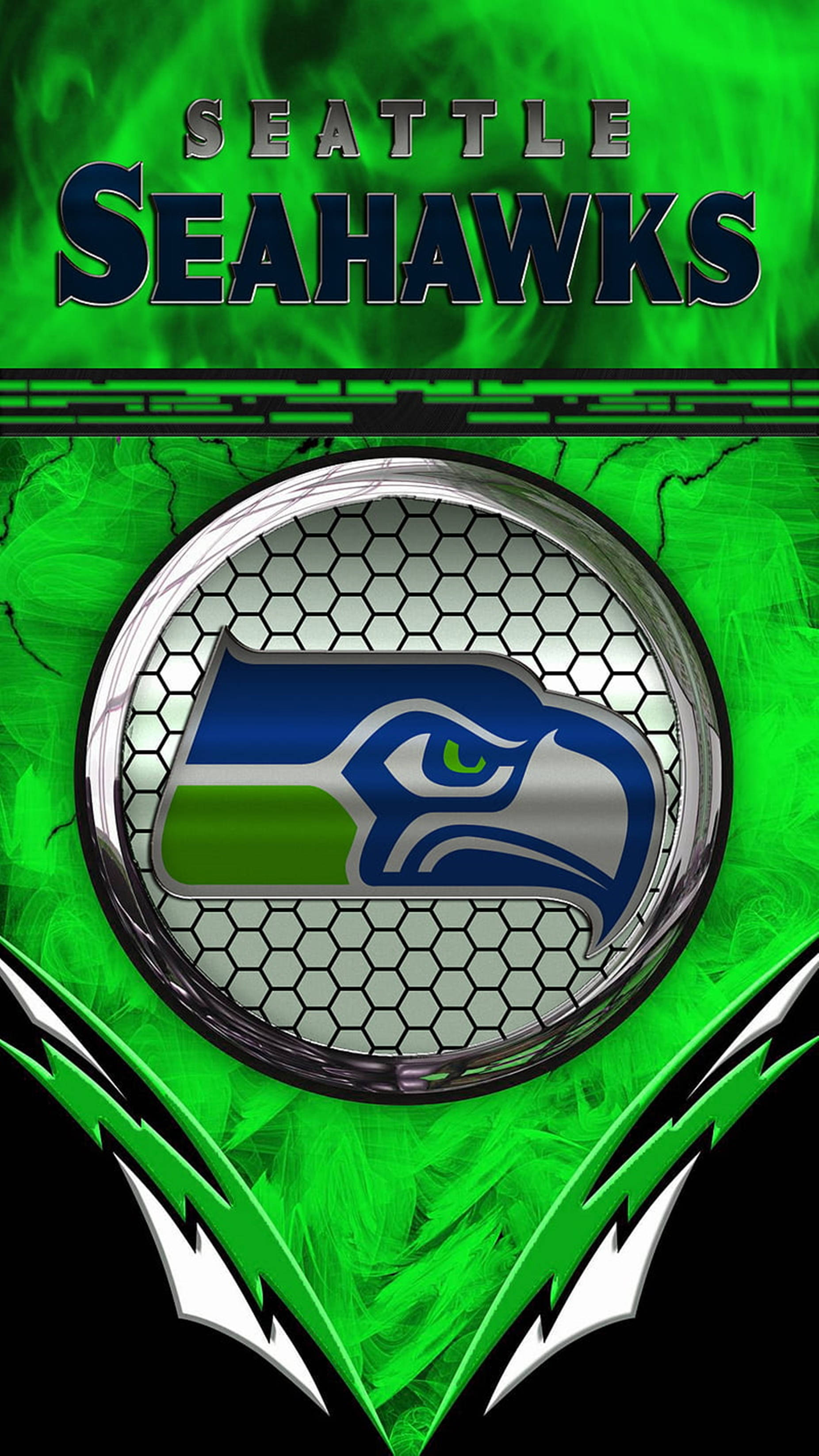 Seahawks Logo Kul Grønn Design Iphone Bakgrunnsbildet