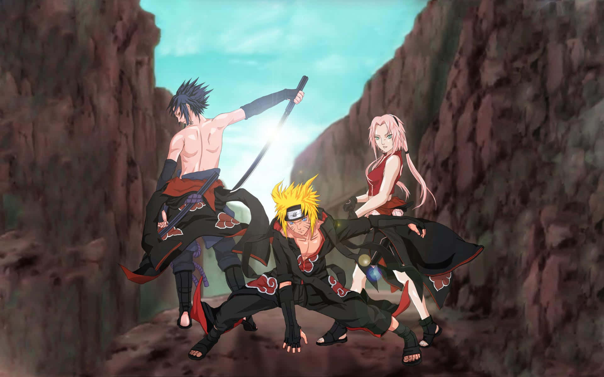 Syk Anime Naruto Team 7 Bakgrunnsbildet