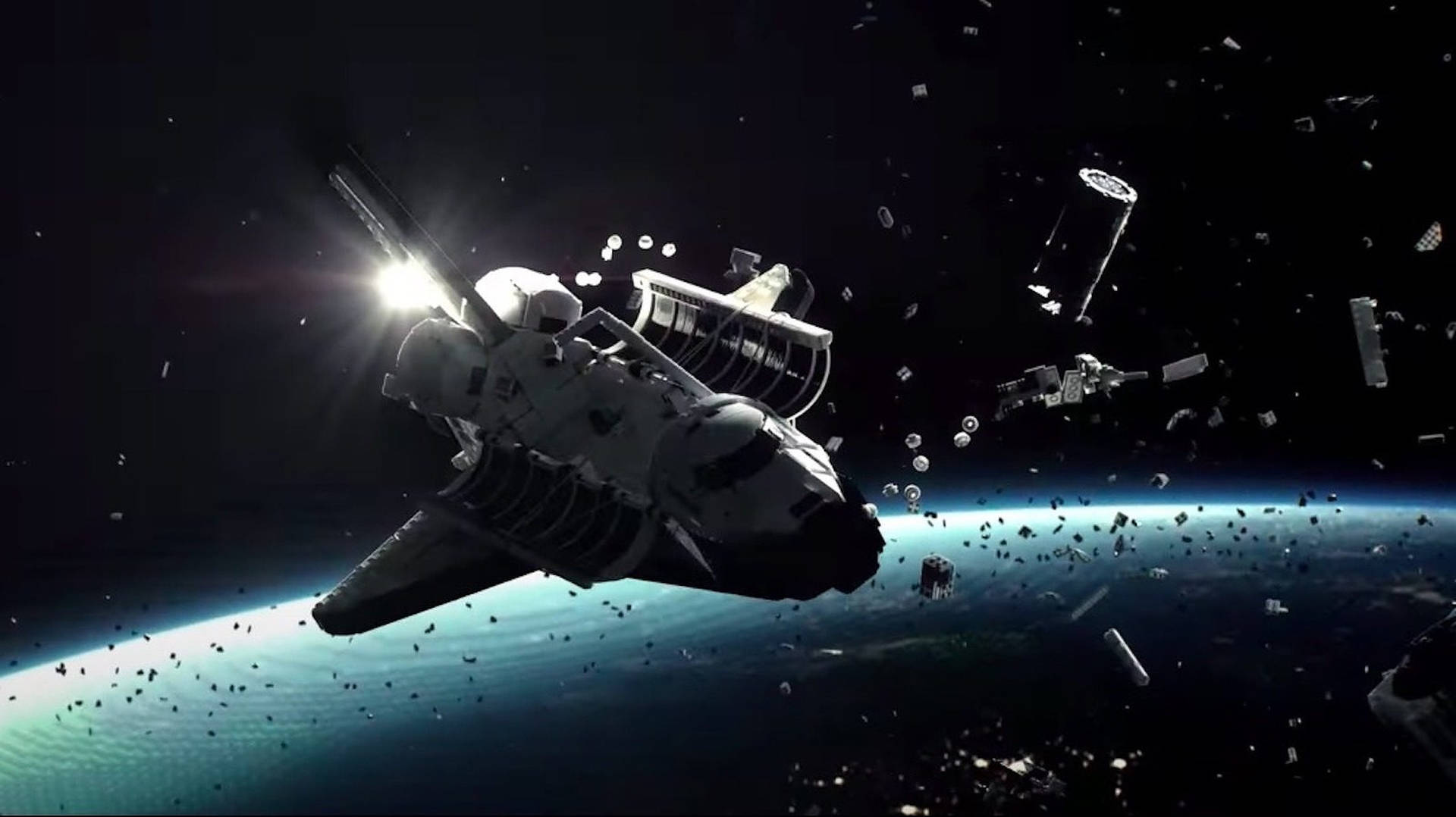 Engaging View of Space Shuttle from Moonfall Wallpaper