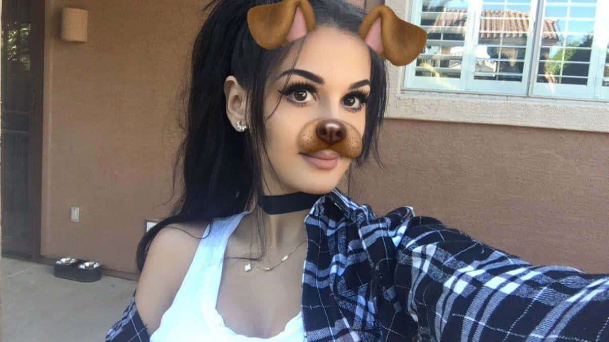 Sssniperwolf Snapchat Hund Filter Wallpaper