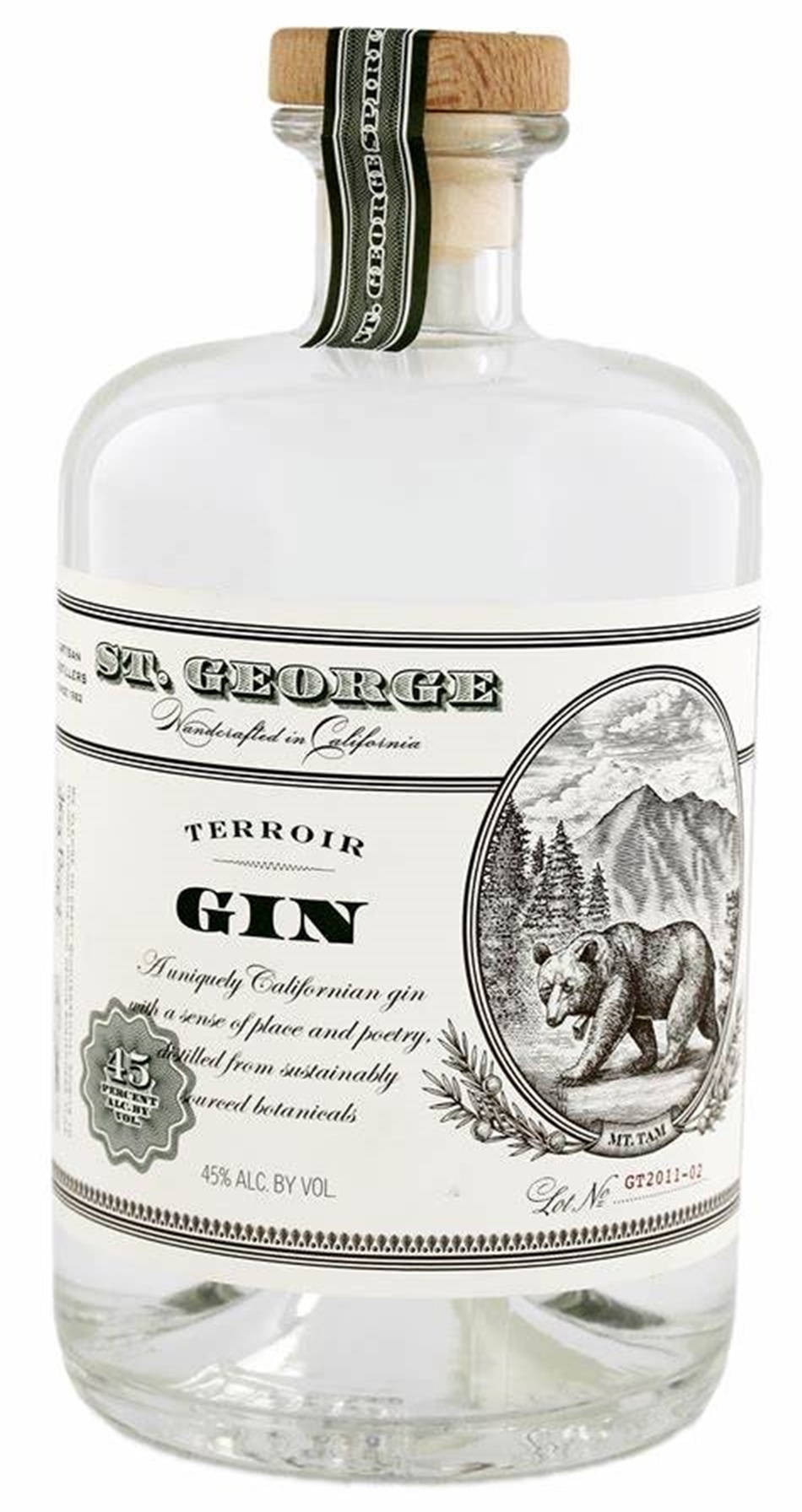 Illustrazionedell'etichetta Del Gin Terroir Di San Giorgio Sfondo