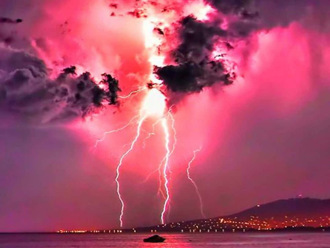 Image  A Dramatic Stormy Scene with Darkened Evening Sky